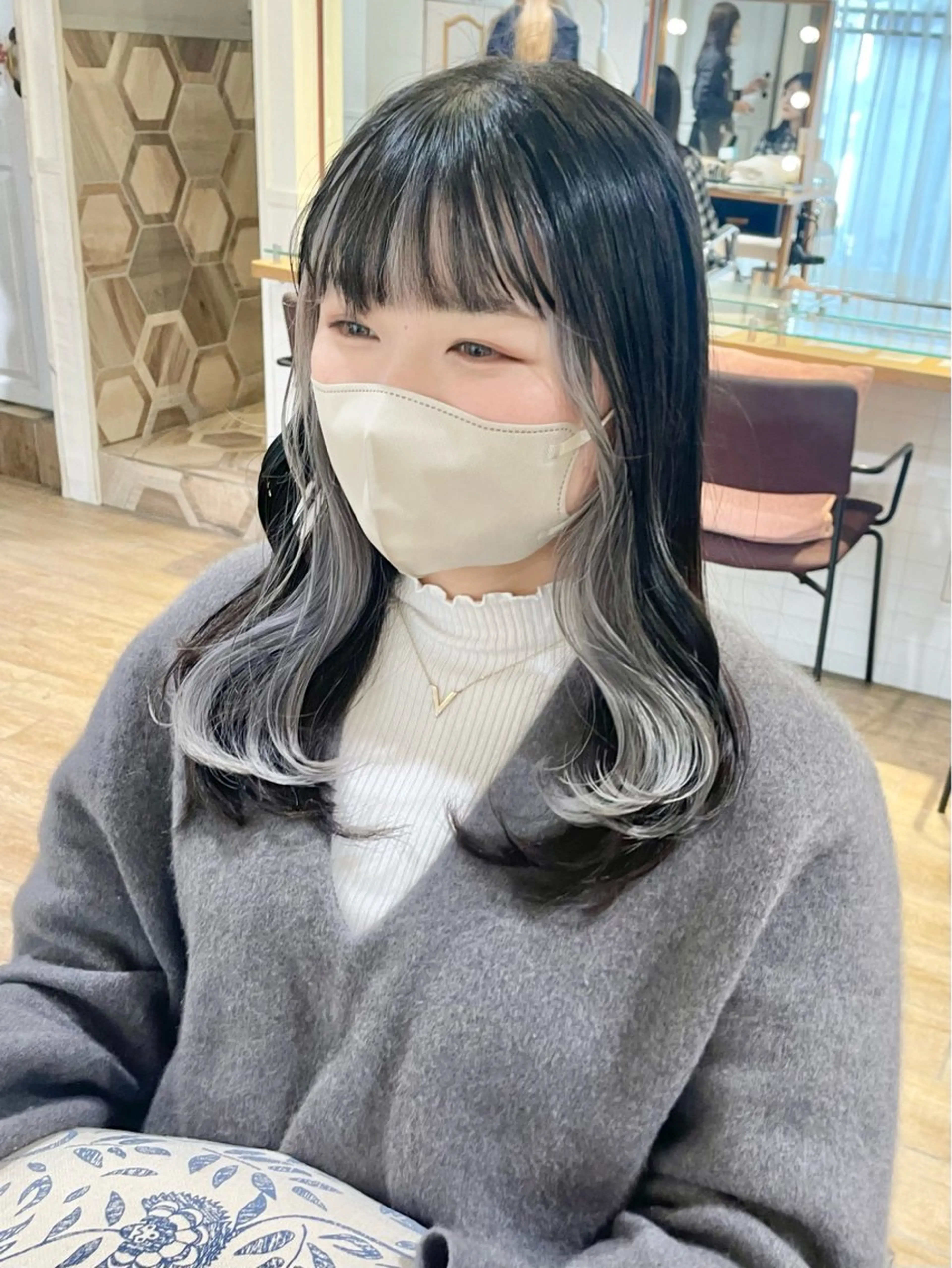 🍑インナーカラー🍑                 【ポイントブリーチ＋ワンカラー】の写真