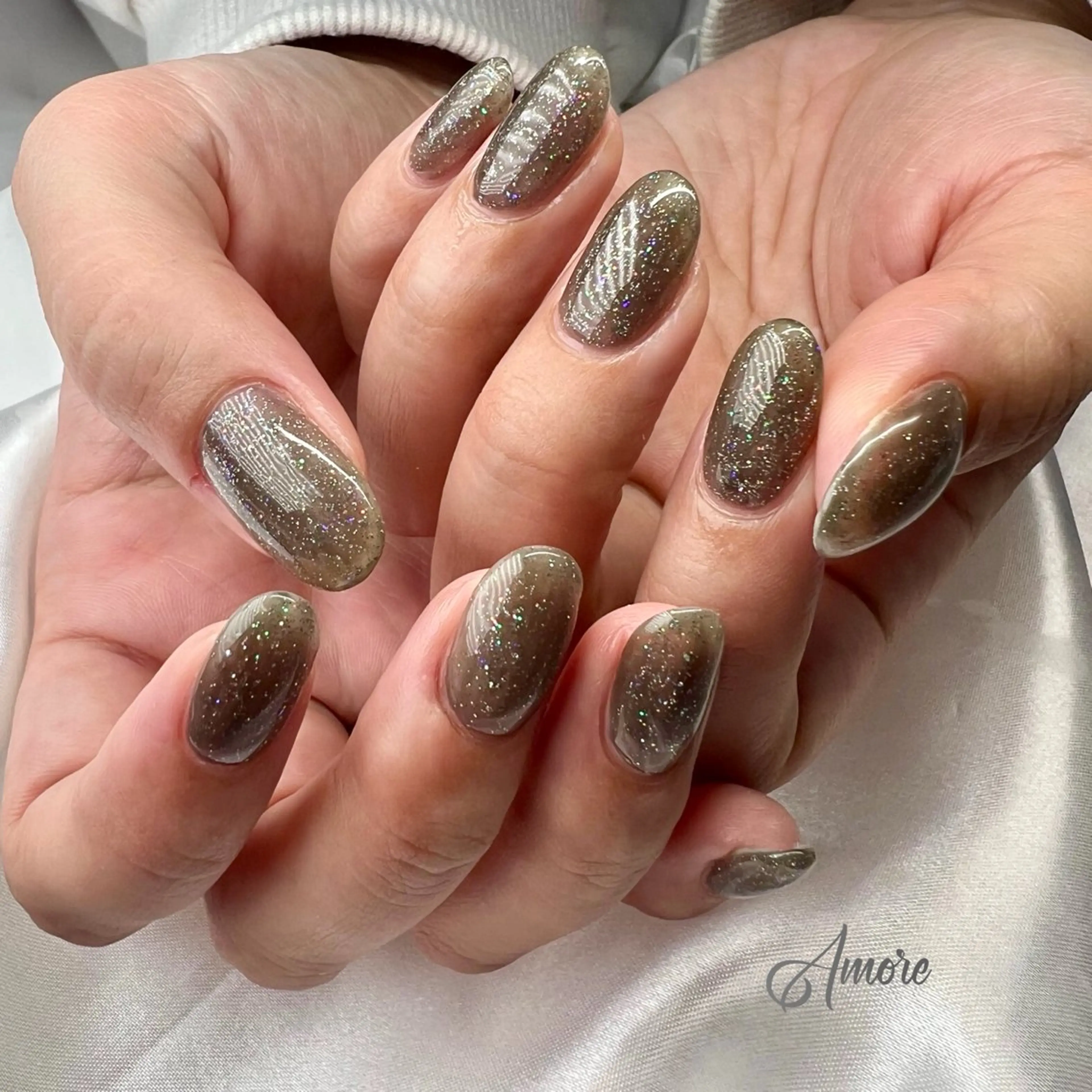 ネイル ジェルネイル キラキラネイル 韓国ネイル マグネットネイル パラジェル You kyehwaのネイルデザイン