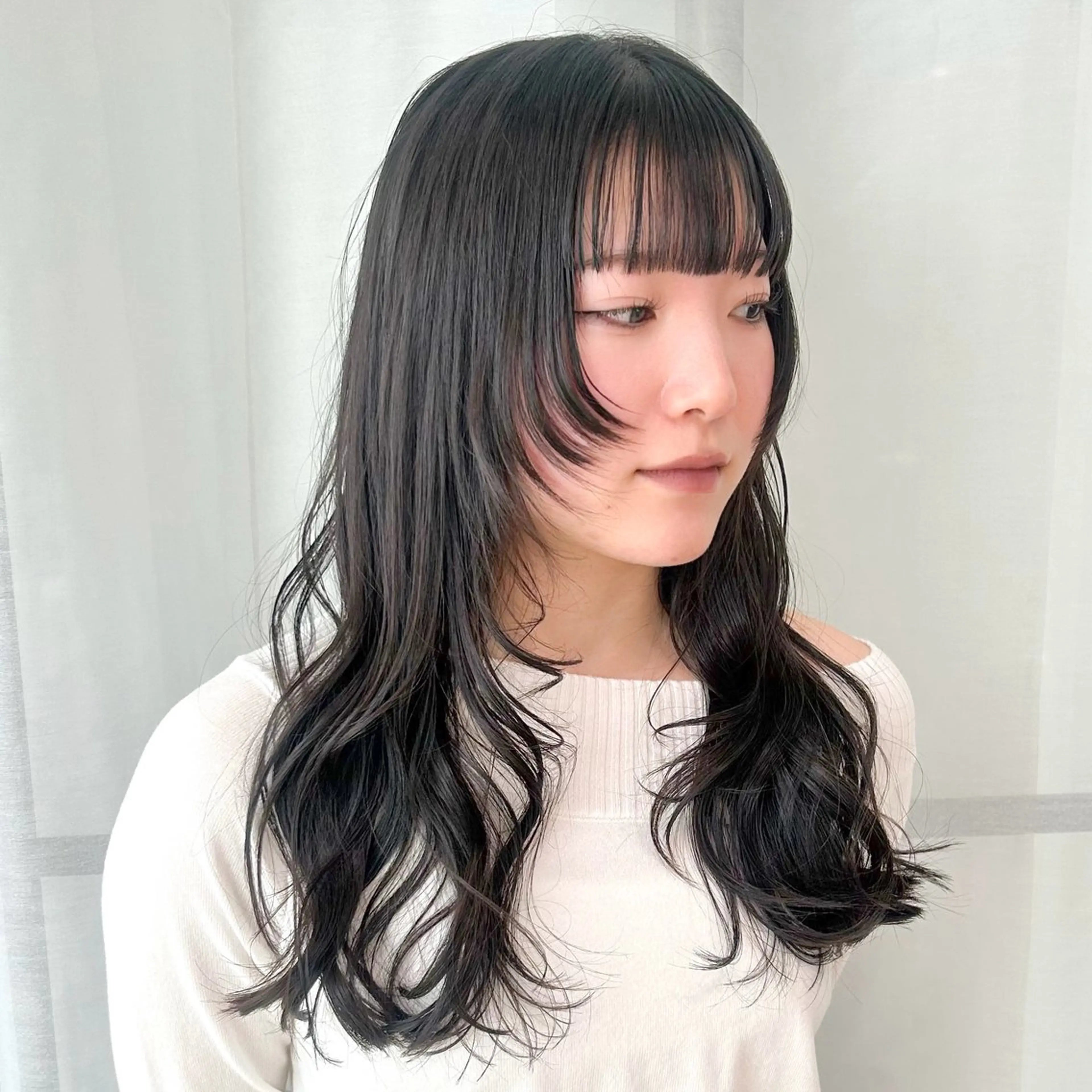 ロング 顔まわりレイヤー 顔周りカット レイヤーカット カット ボブレイヤー/ ブリーチ/miyuuのヘアスタイル