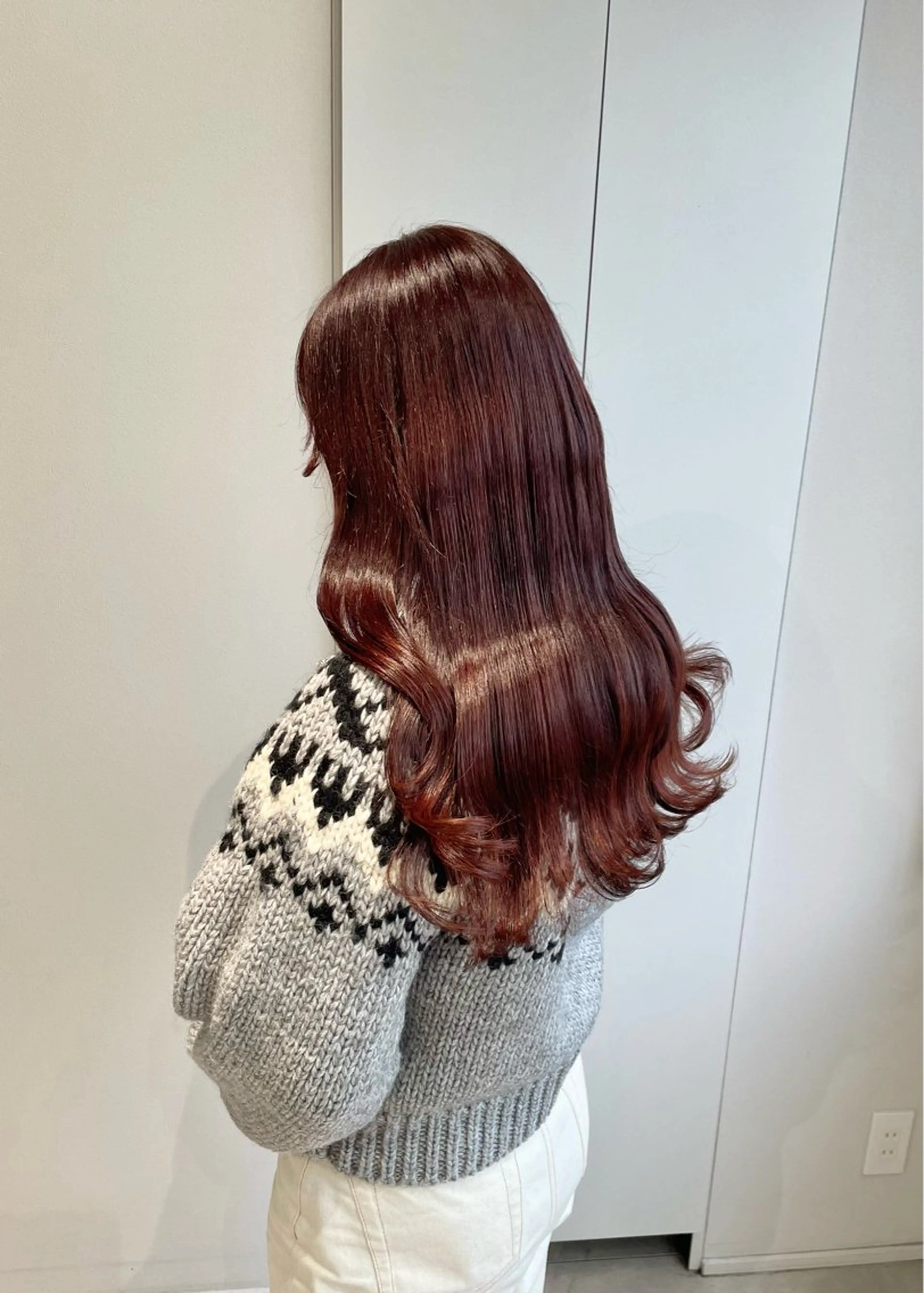 ロング カラー ボルドーカラー 💝ブリーチ ショート/れい💝のヘアスタイル