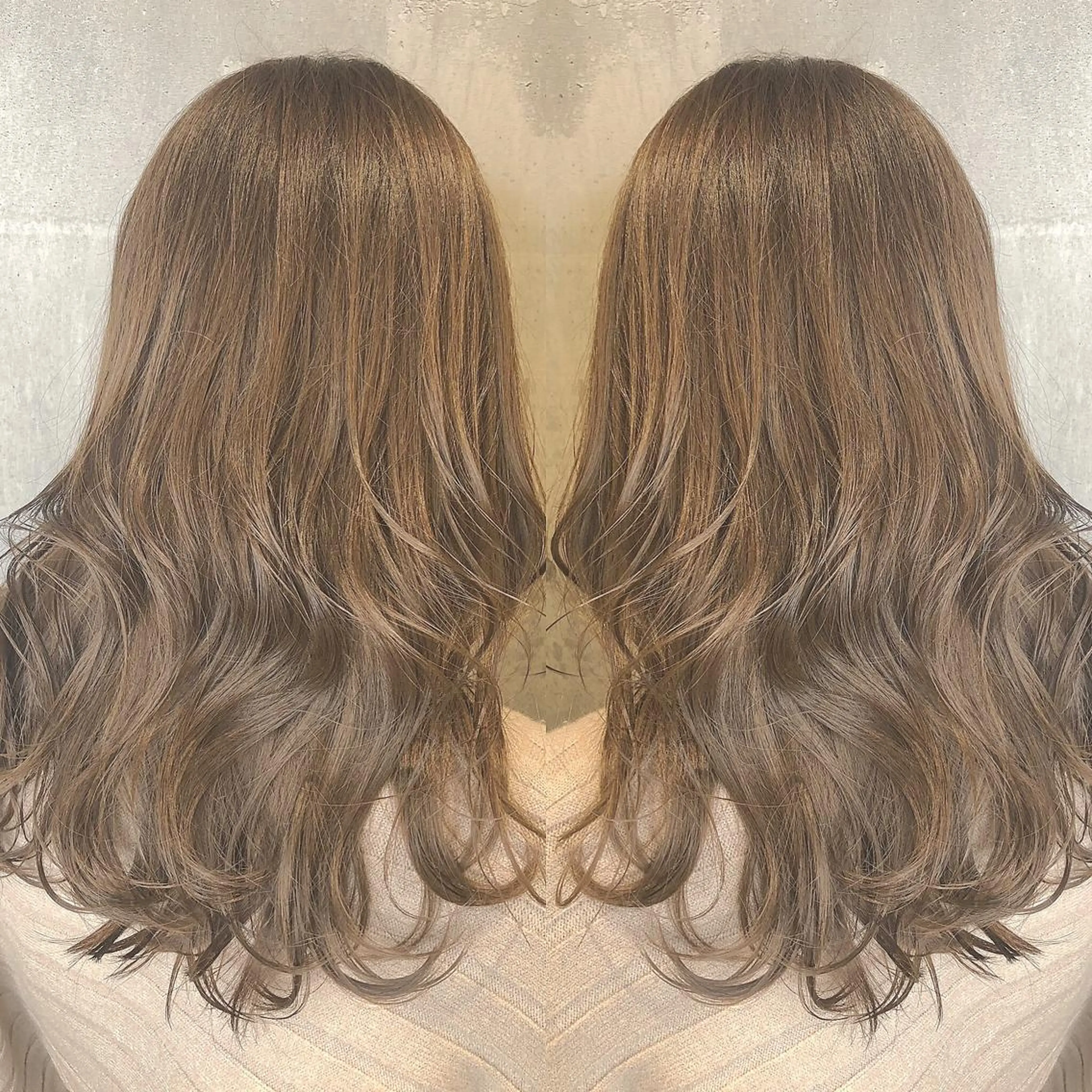 セミロング カラー パーマ ヘアアレンジ メンズ キッズ ネイル マツエク・マツパ カット ヘアカラー トリートメント EnBlesS西宮 マンツーマン神道有基のヘアスタイル