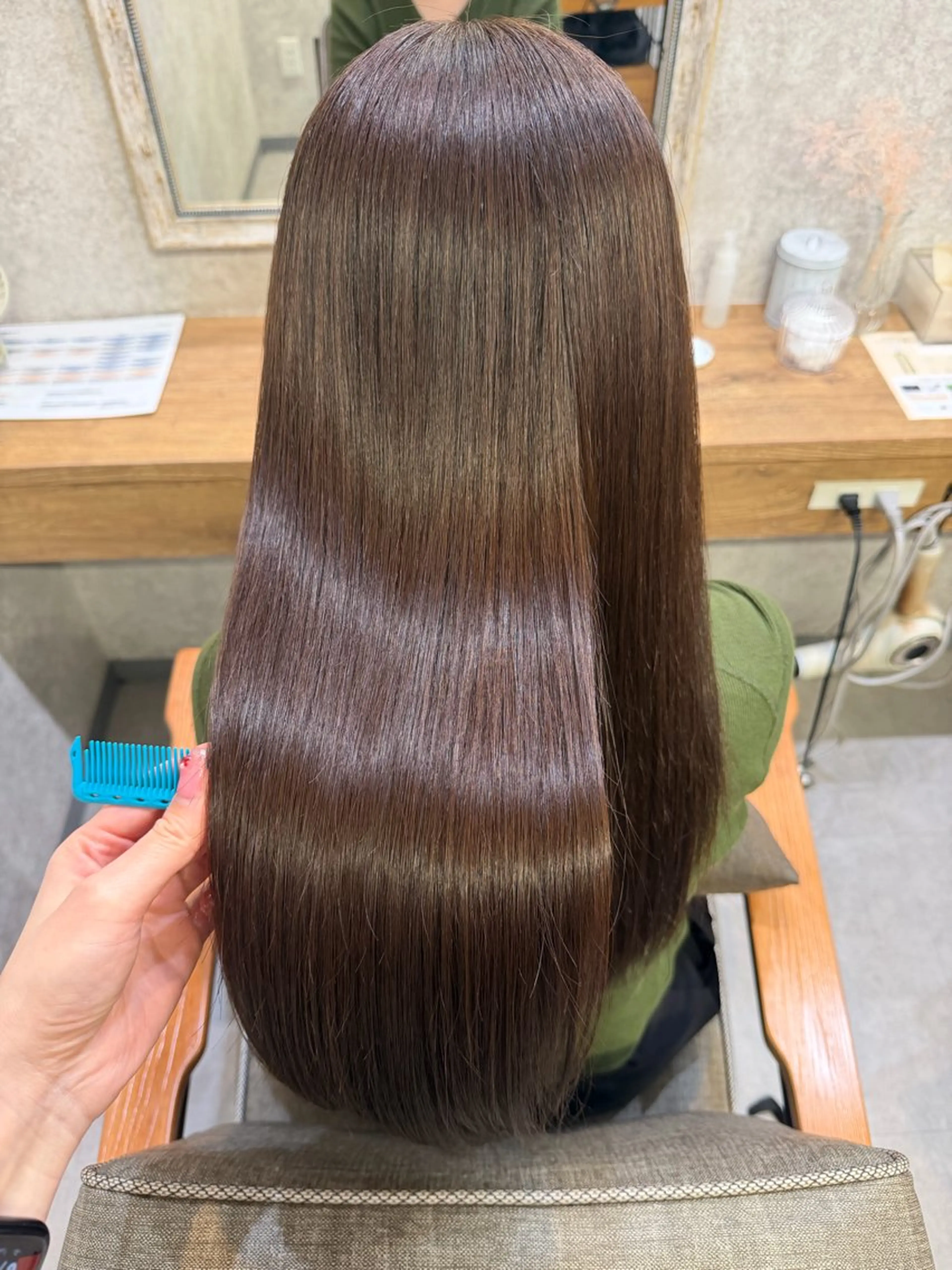 ロング カラー ヘアカラー トリートメント ツヤちゅるカラー✮ すずなのヘアスタイル