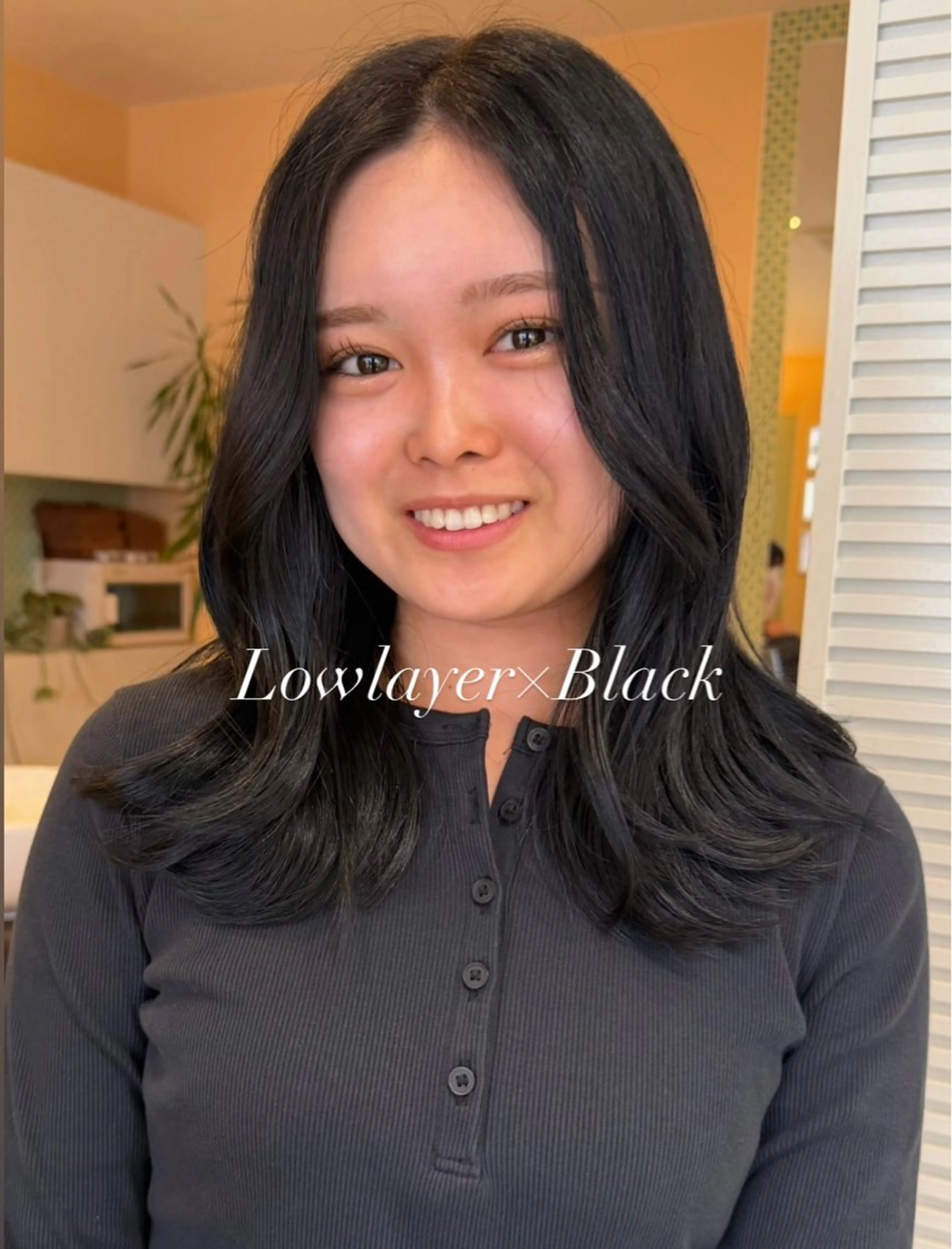 セミロング カラー くびれヘア レイヤーカット ローレイヤー カット ヘアカラー トリートメント レイヤー/透明感 /髪質改善/ほのかのヘアスタイル