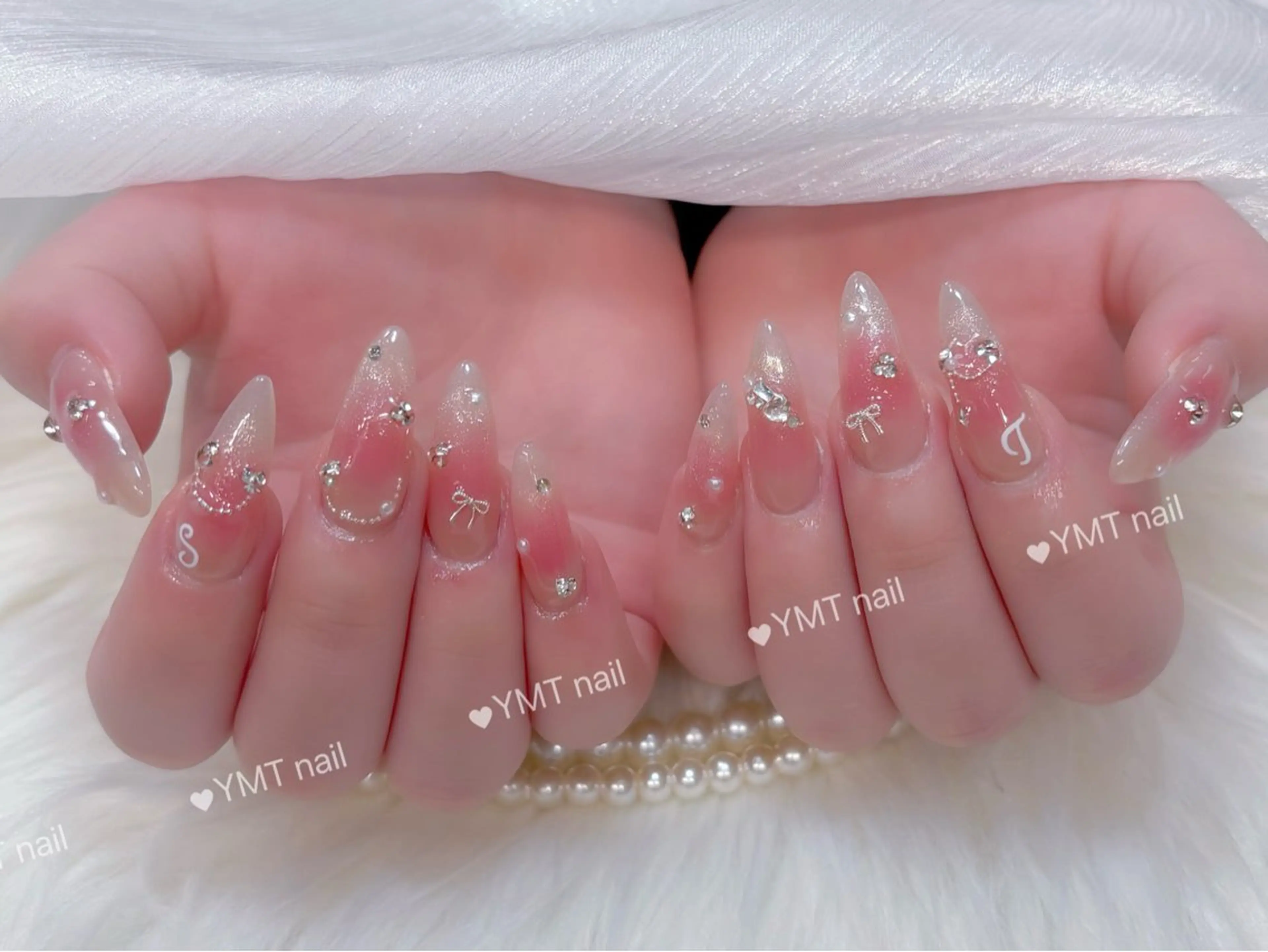 ネイル 長さ出し フットネイル ジェルネイル 韓国ネイル マグネットネイル ハンドネイル YMT． NailStudioのネイルデザイン