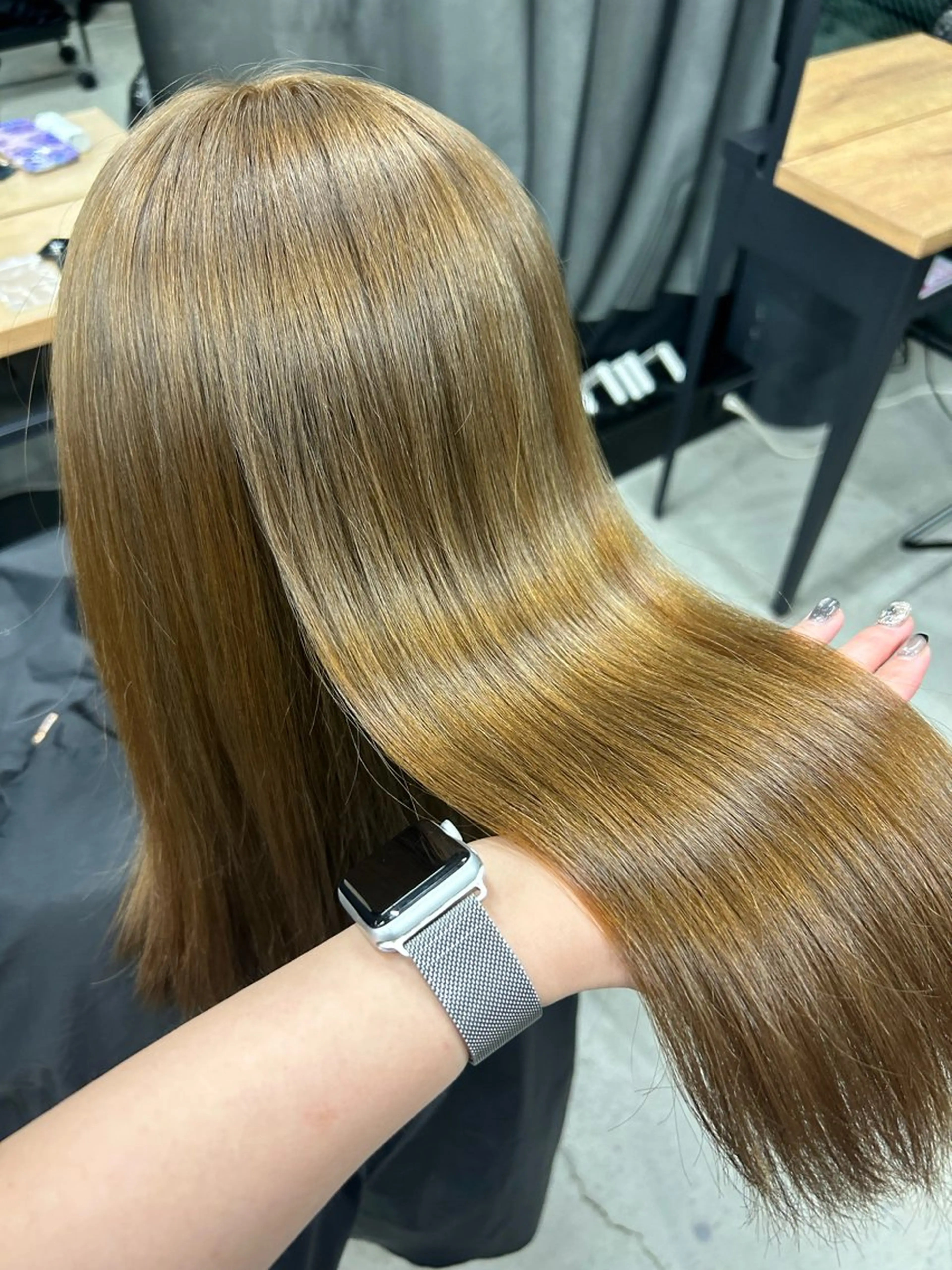 ミディアム 女性らしいモテヘア 韓国ヘアhikariのヘアスタイル