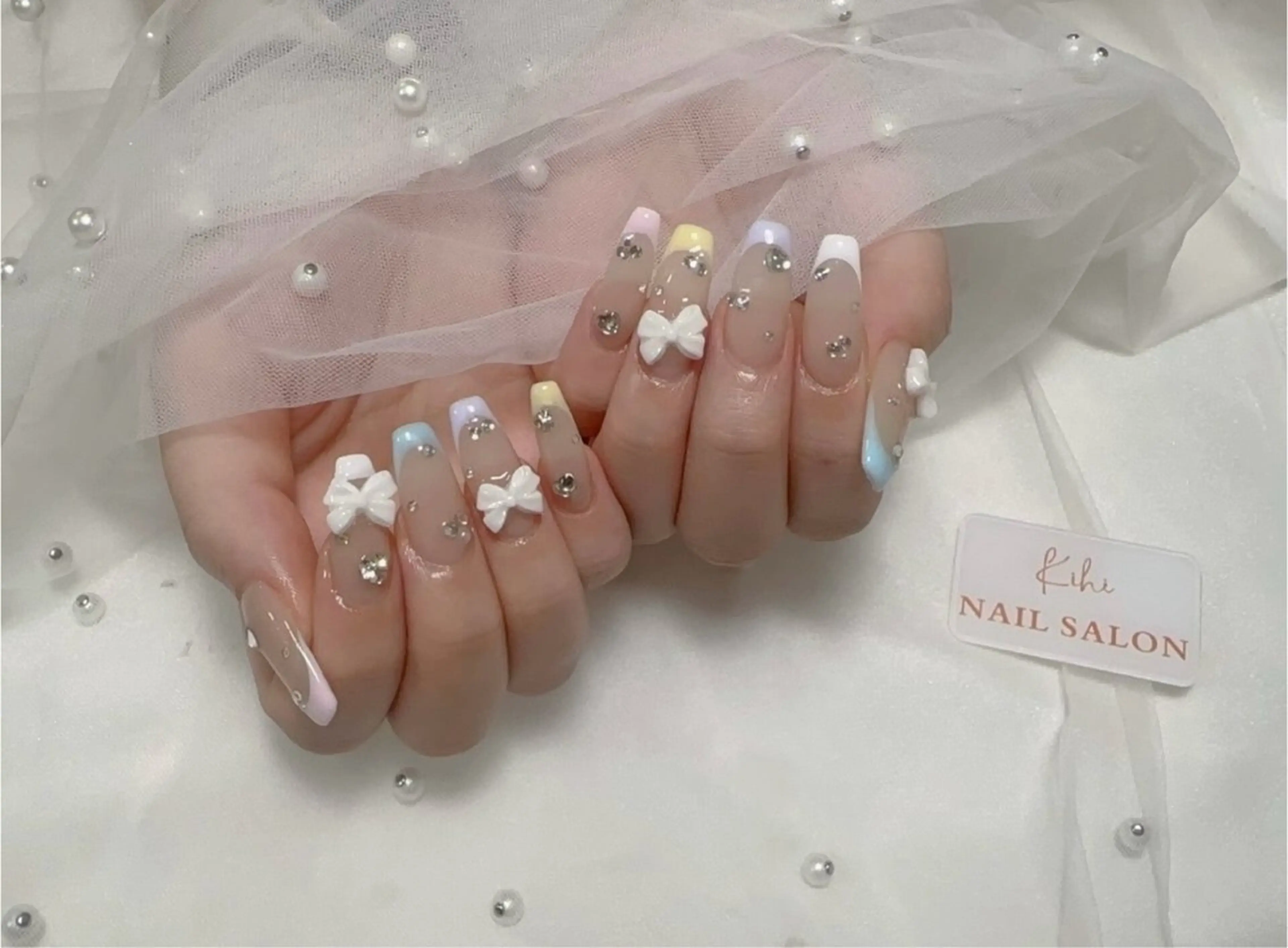 ネイル 長さ出し 持ち込み ハンドネイル 清水 ユナのネイルデザイン
