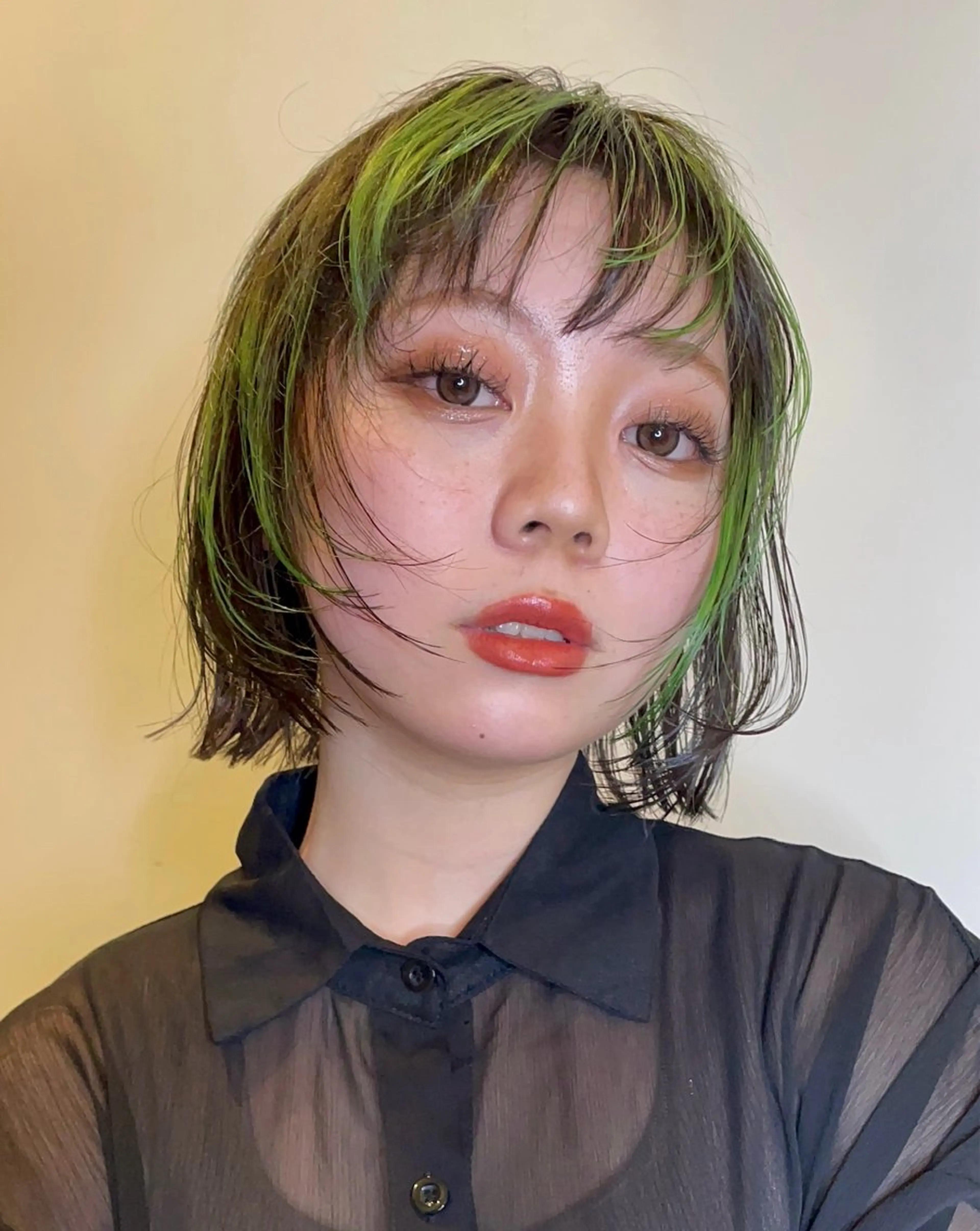 ミディアム カラー 顔周りカット ✨艶髪ショート✨ 木場　裕由毅のヘアスタイル