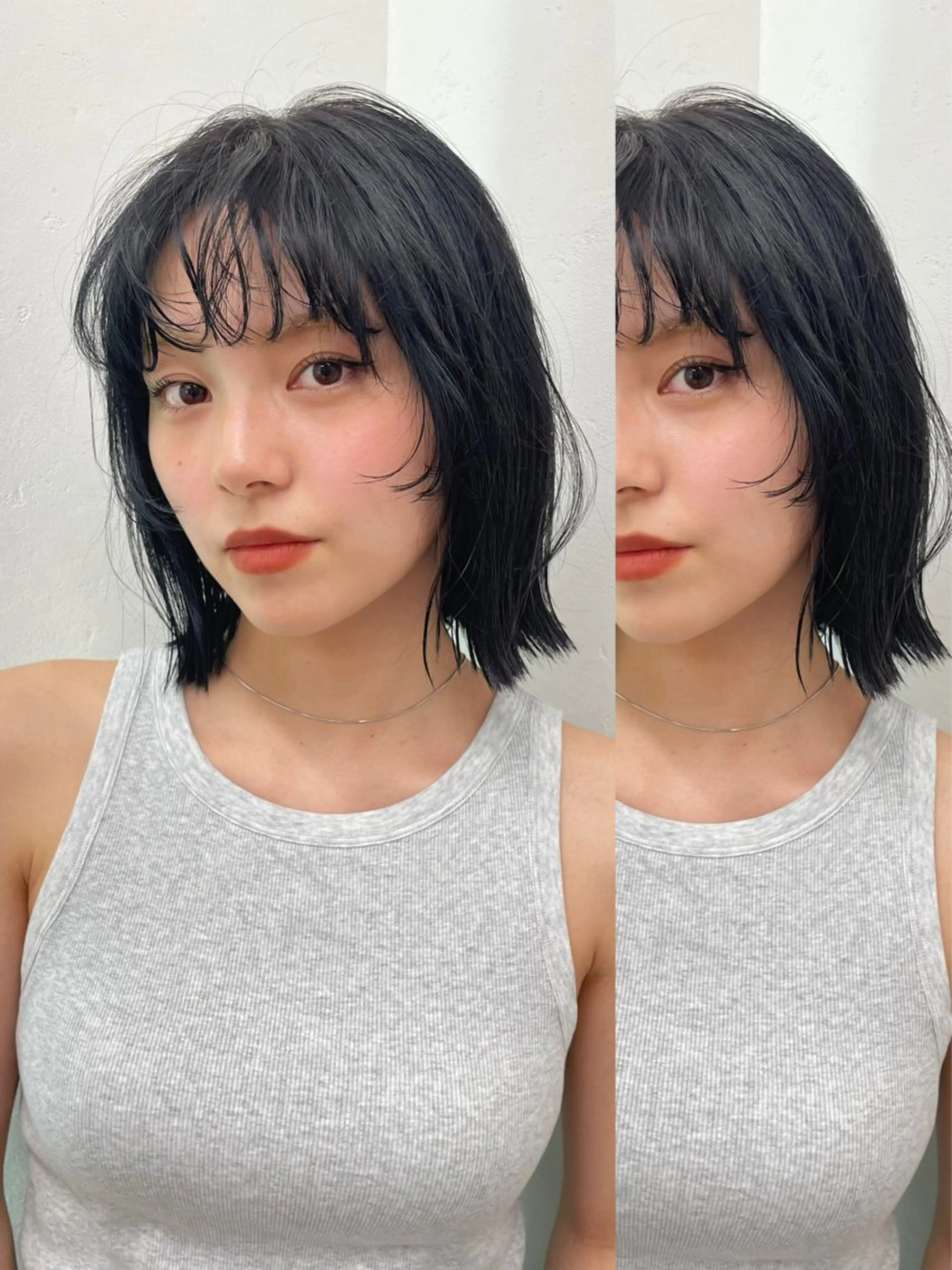 ショート ボブ 顔まわりレイヤー 顔周りカット レイヤーカット ヘアカラー トリートメント ヘッドスパ ayaka/暖色 /ニュアンスボブのヘアスタイル