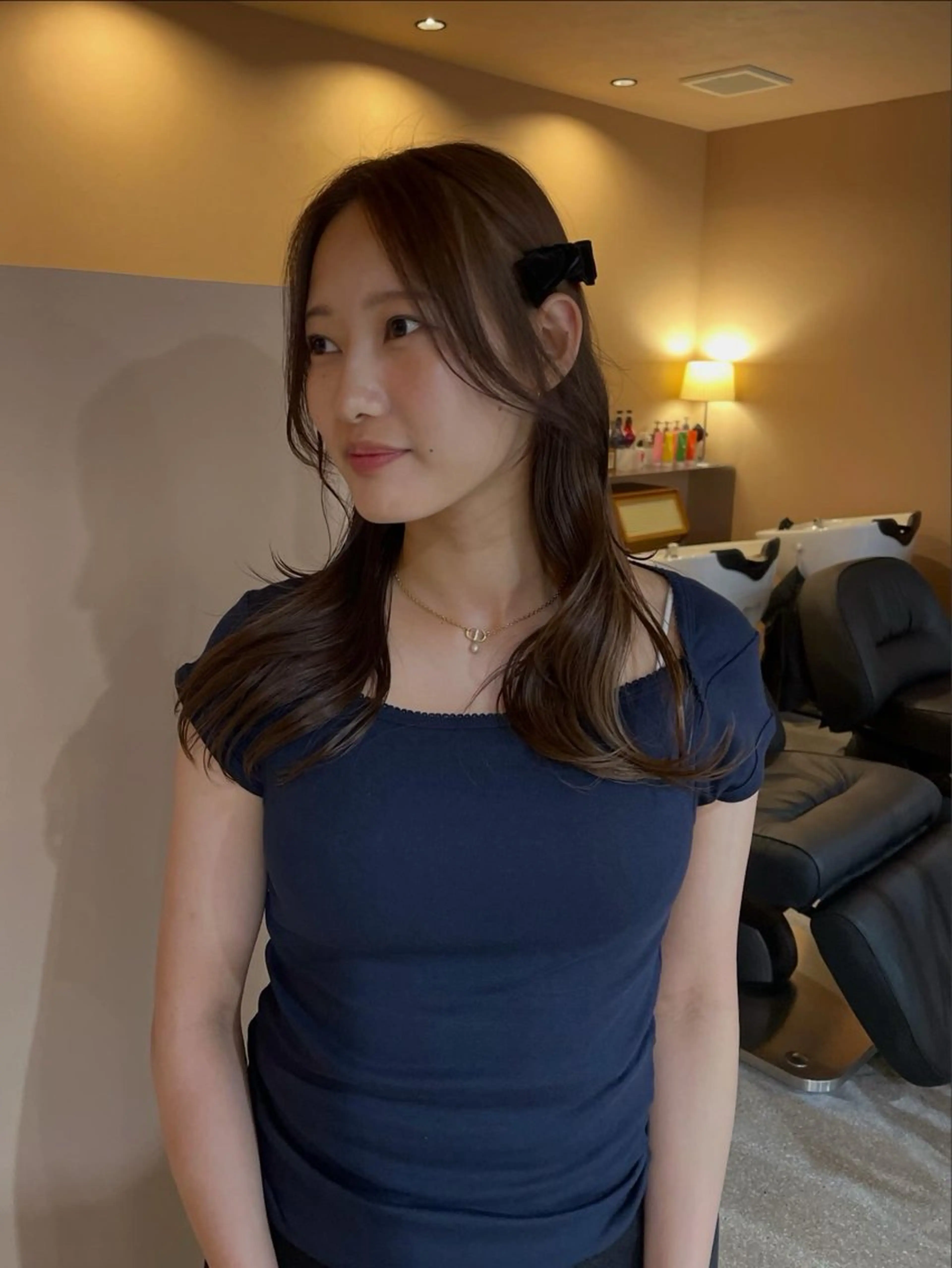 セミロング カット ヘアカラー トリートメント メンズモデル募集中 YOKE reinaのヘアスタイル