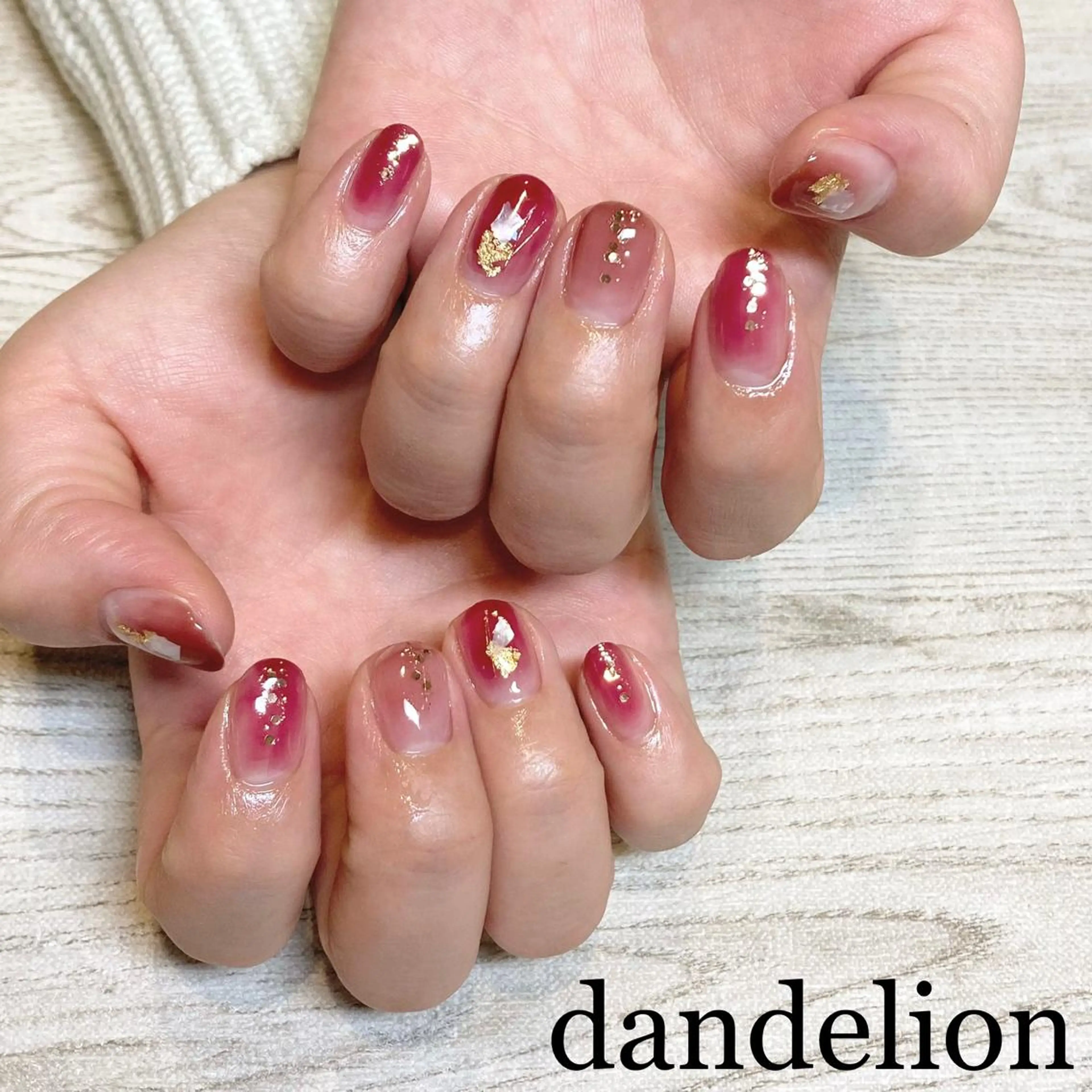 ネイル ハンドネイル ハンドケア dandelion ダンデライオンのネイルデザイン