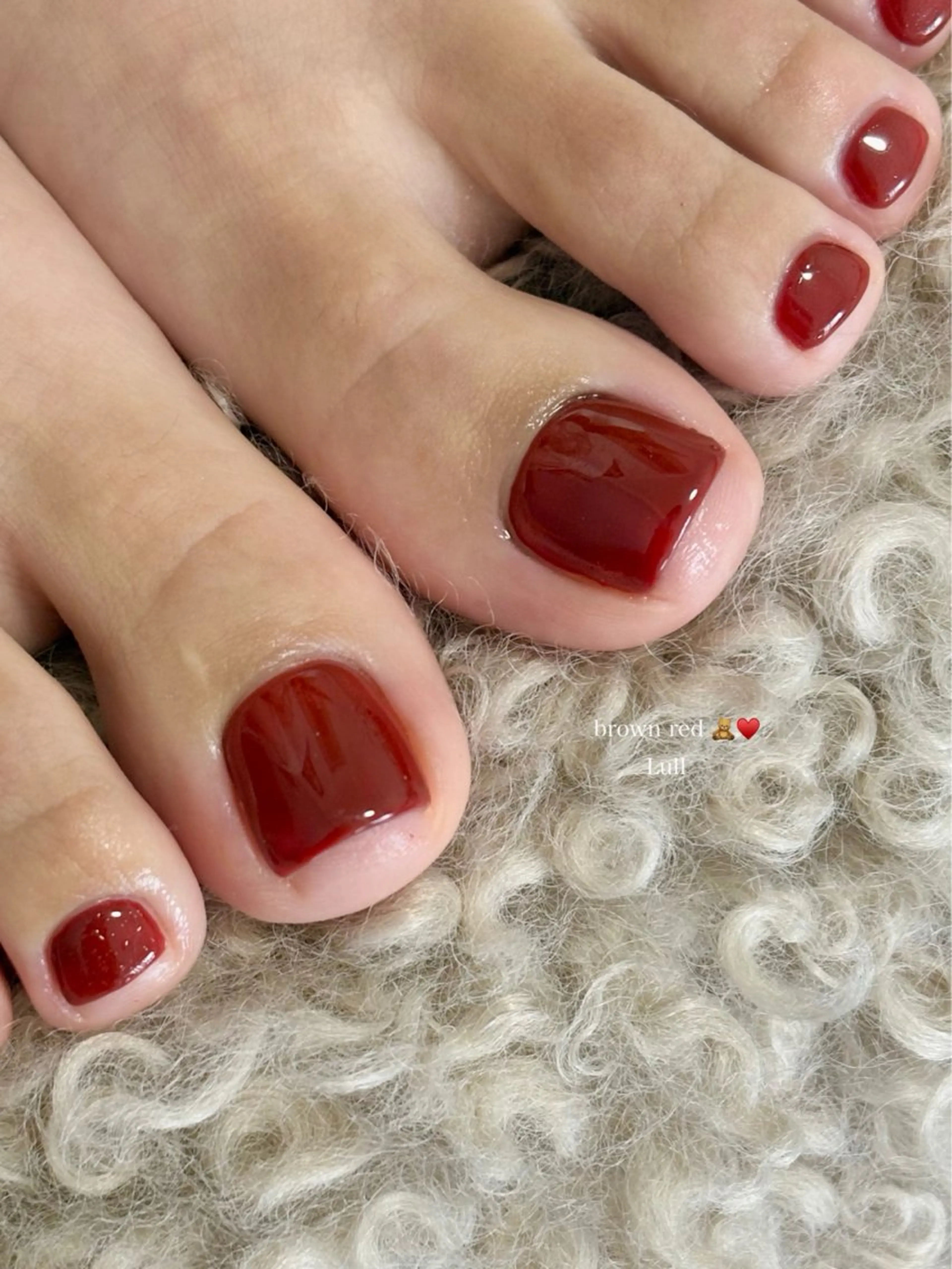 ネイル 成人式 ハート マグネットネイル ワンカラーネイル リボン フットネイル Lull ネイル/ HBL/ハンドケアのネイルデザイン
