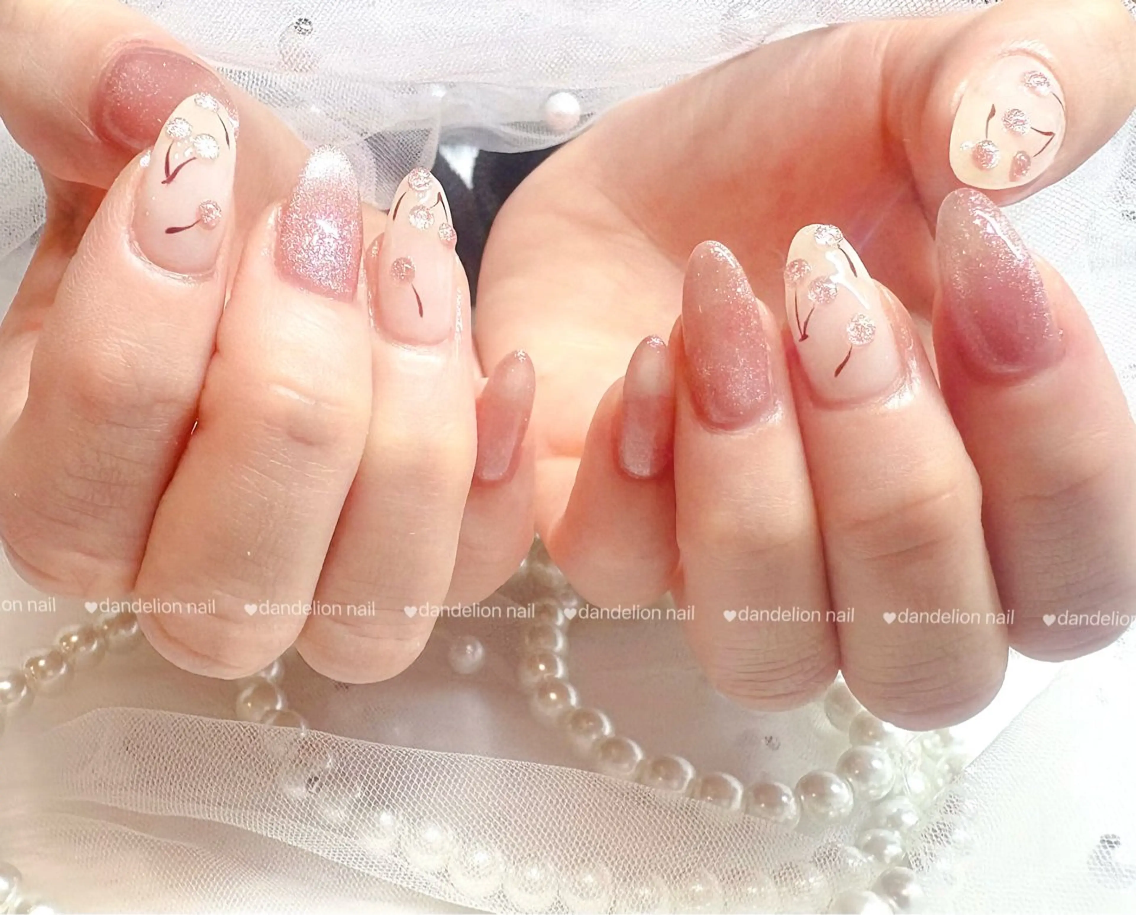 ネイル 持ち込み ワンホンネイル ハンドネイル dandelion nail北千住のネイルデザイン