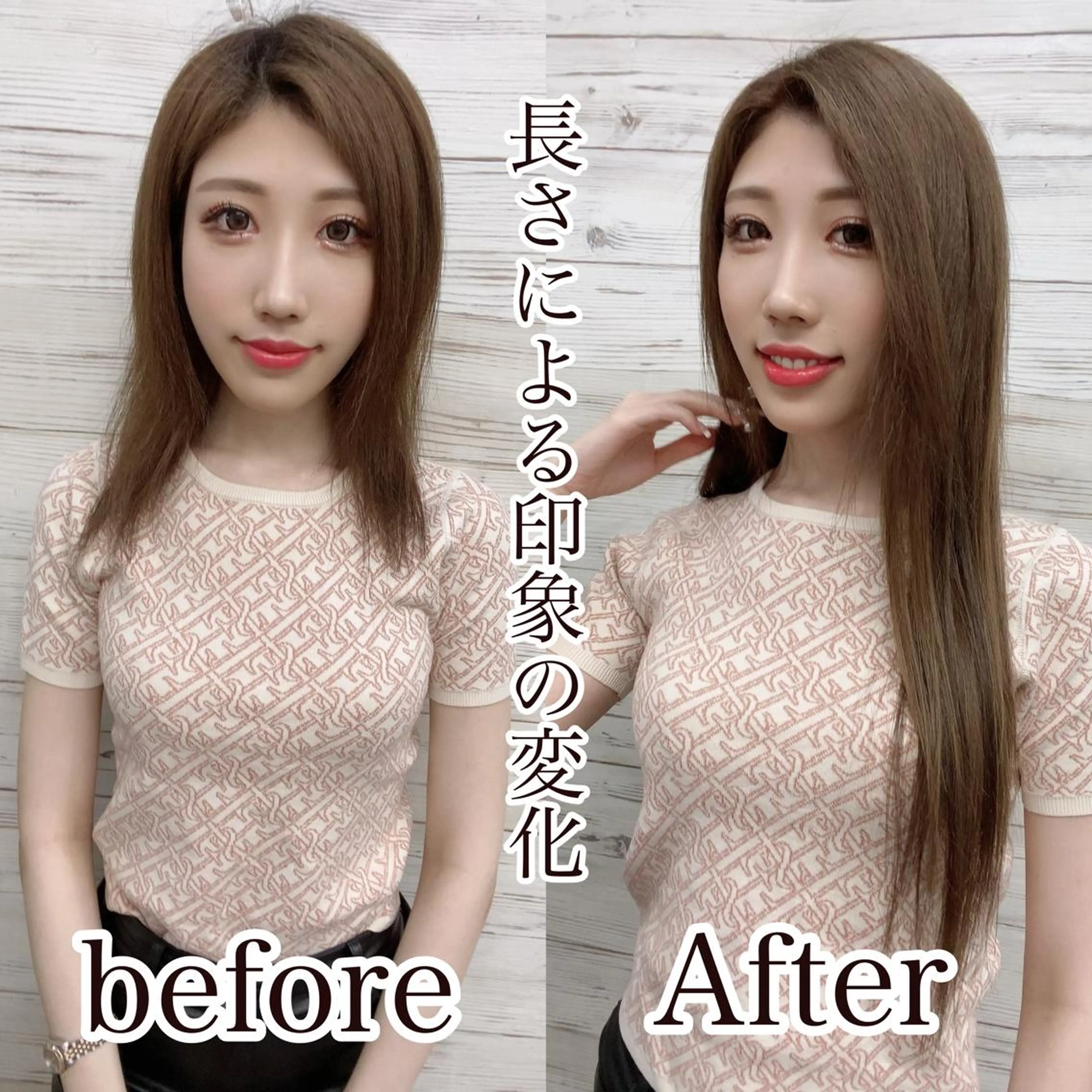 セミロング カラー ヘアアレンジ ショートボブ 編み込みエクステ シールエクステ セミロングパーマ バレイヤージュ LAVENDIA 初音のヘアスタイル