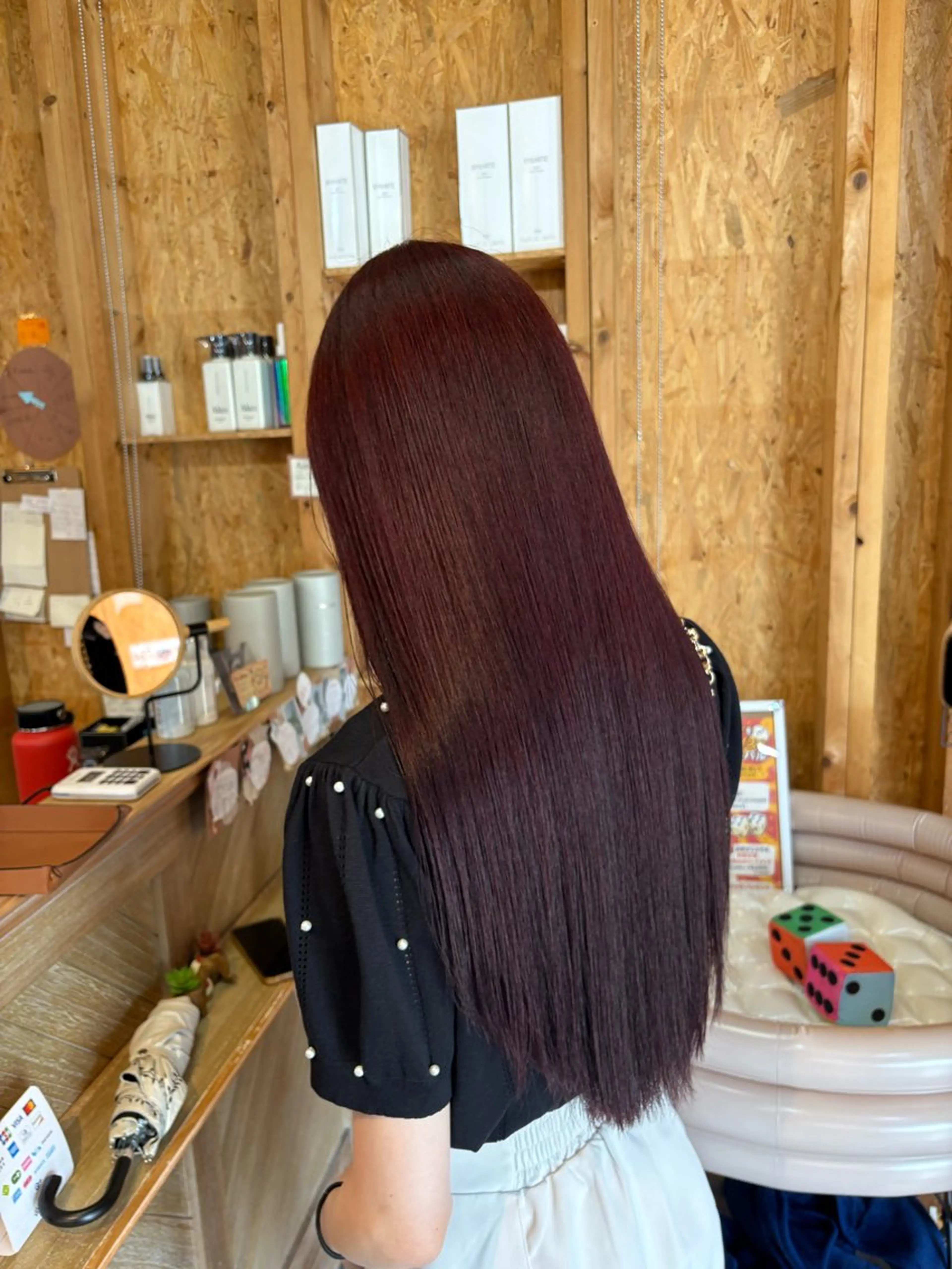 カラー まろみ暖色×ボブ ×chia🕯のヘアスタイル