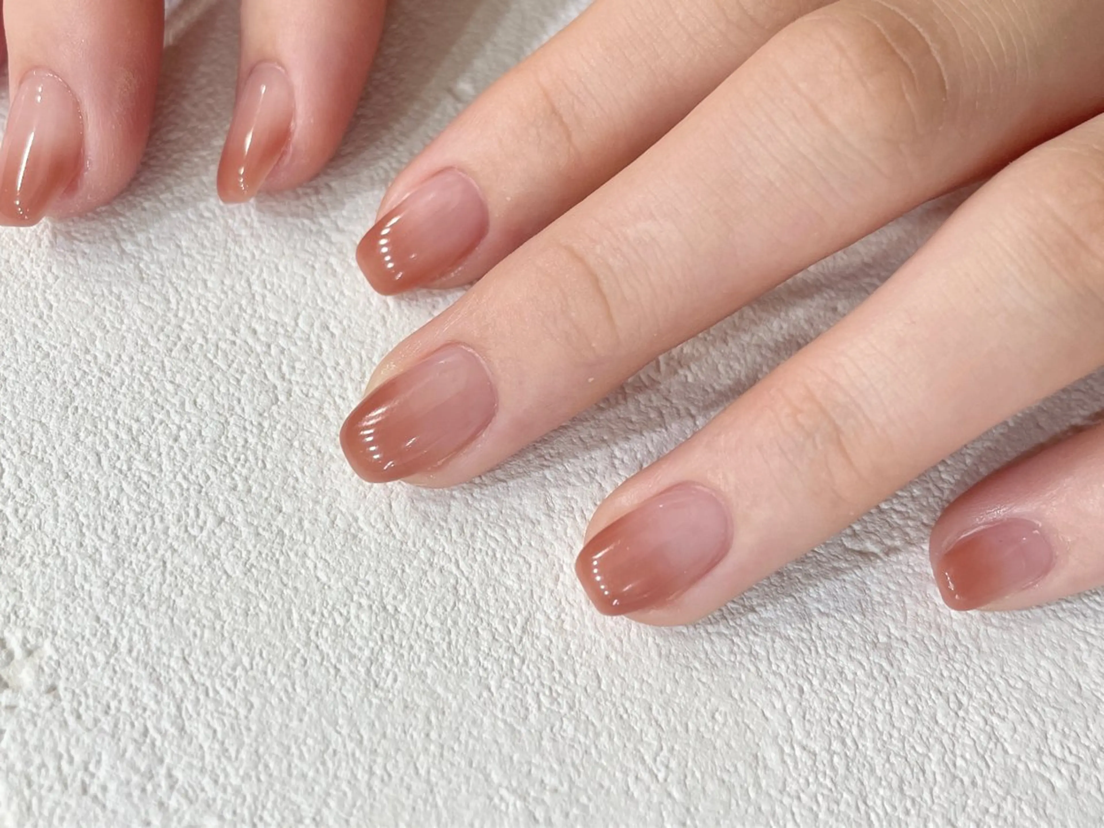 ネイル クリアネイル グラデーション 氷ネイル・うるうるネイル オフィスネイル ワンカラーネイル 園田 ソノダのネイルデザイン