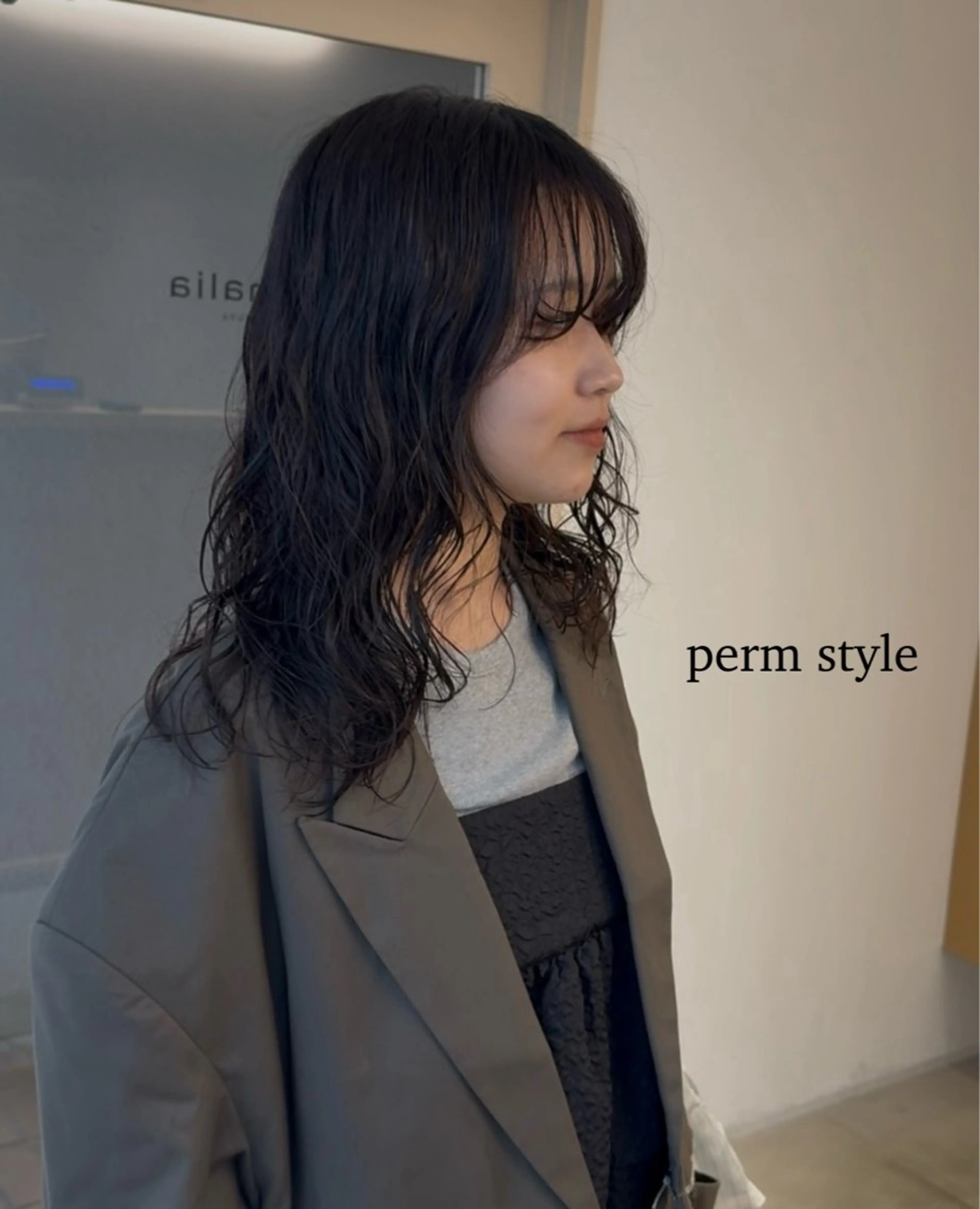 ミディアム カラー パーマ ヘアカラー パーマ noa/ 渋谷のヘアスタイル