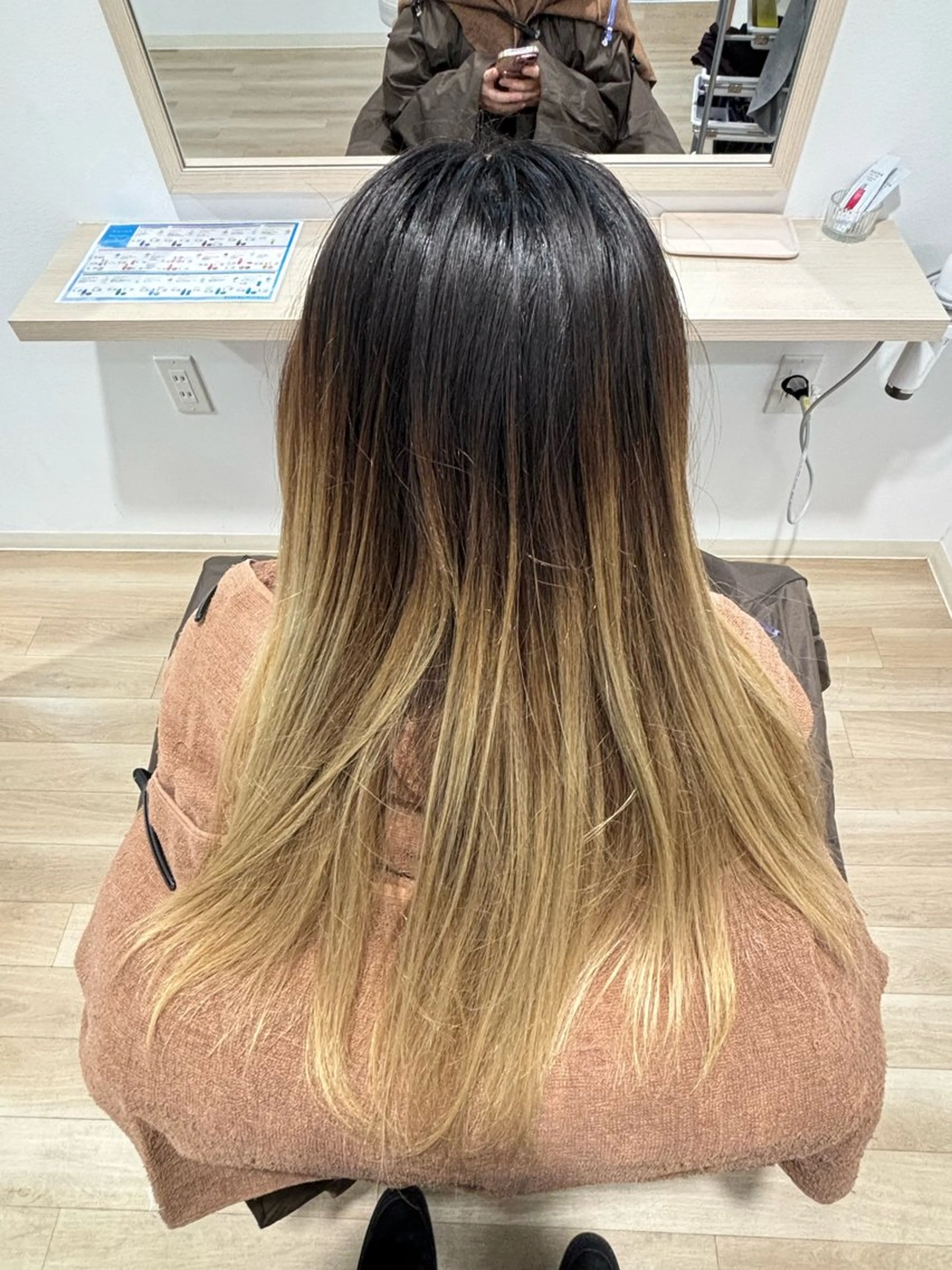 ロング レイヤーカット 縮毛矯正 『大西　陸』 透明感color🔆のヘアスタイル