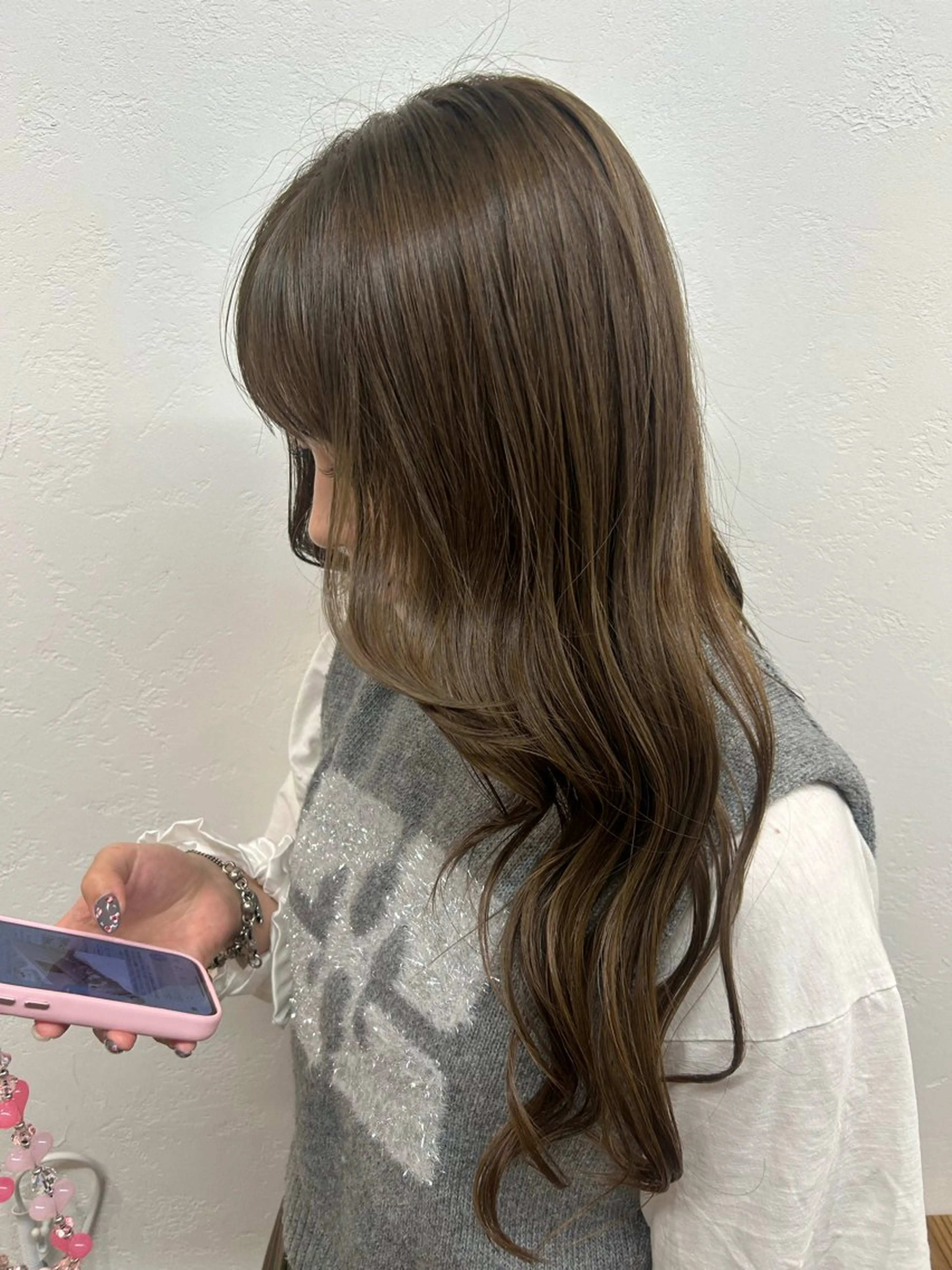 ロング カラー 透明感カラー ヘアカラー 大阪デザインカラー/ カットモデル募集のヘアスタイル