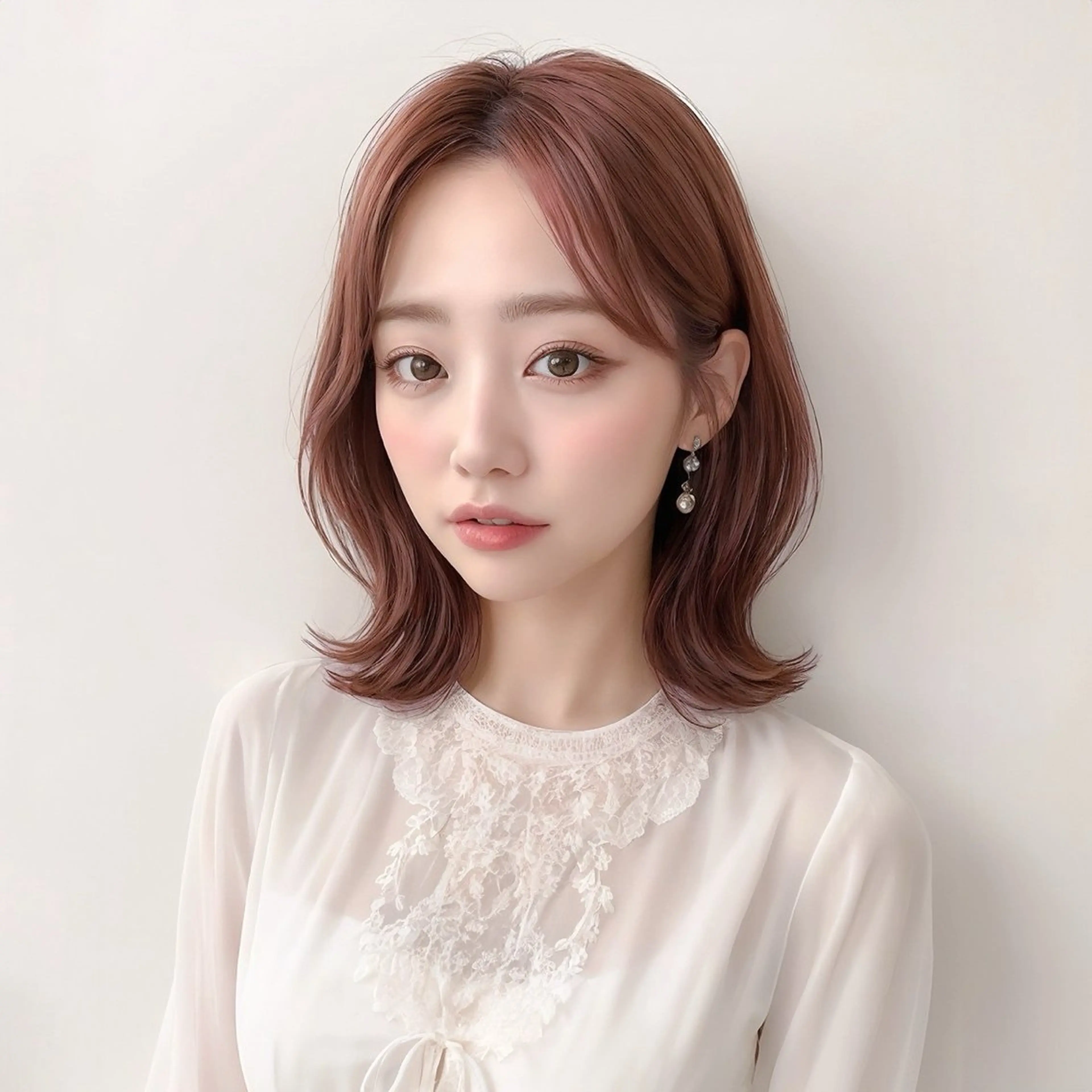 ミディアム 嶋田 侑弥のヘアスタイル