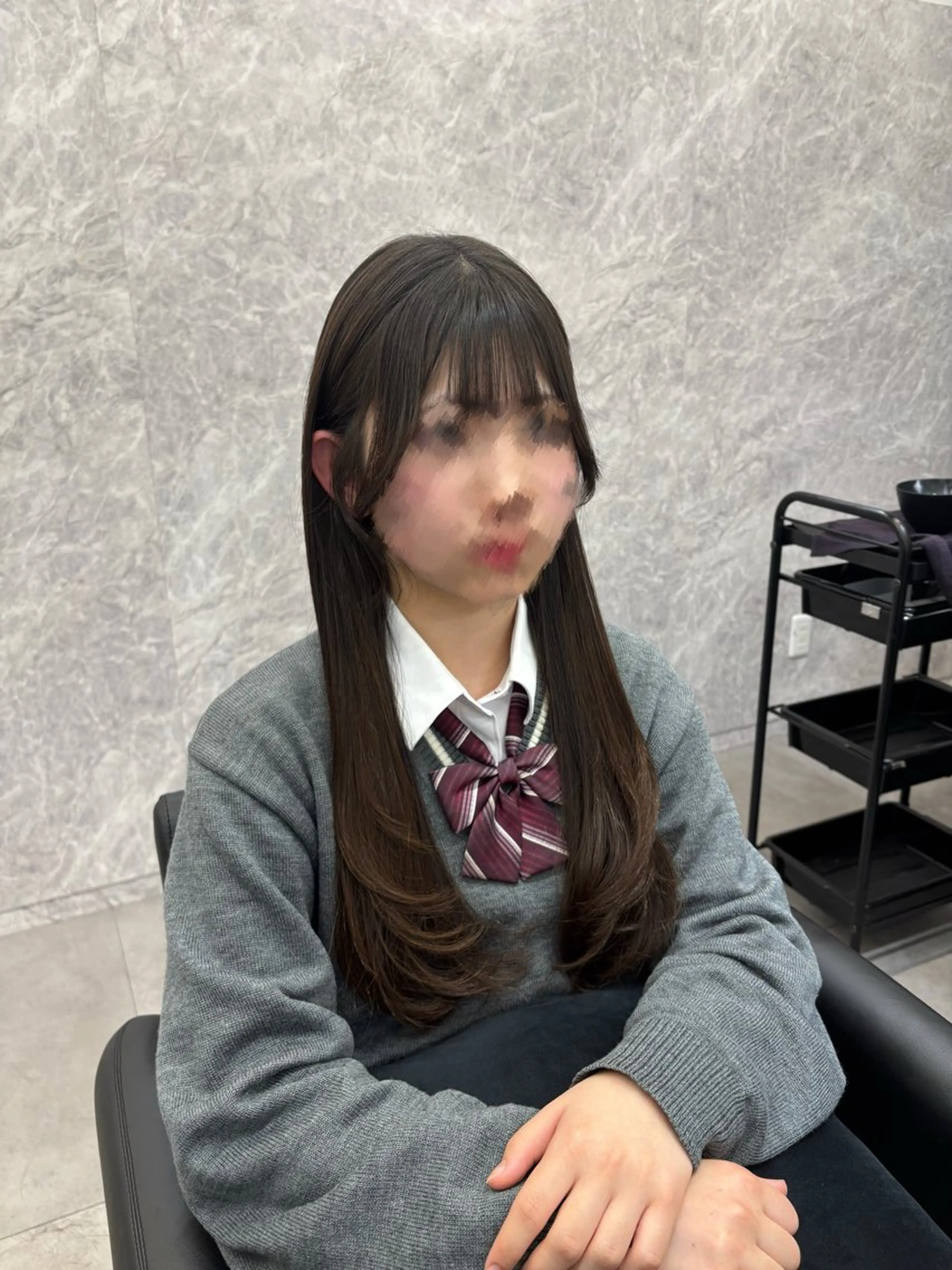 ロング カット 縮毛矯正 トリートメント 酸性縮毛矯正 Coreすずのヘアスタイル