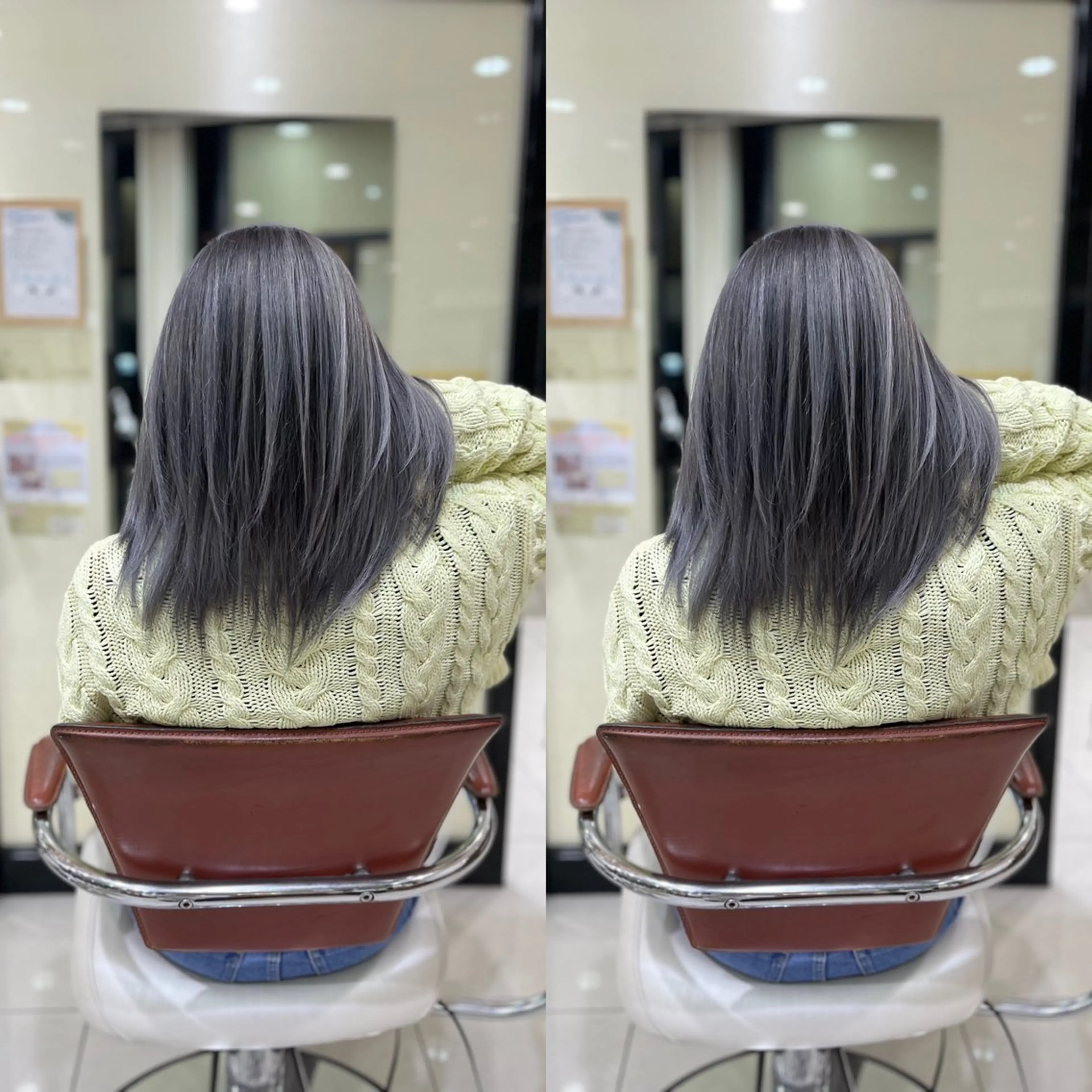 ミディアム ヘアカラー Y Uのヘアスタイル