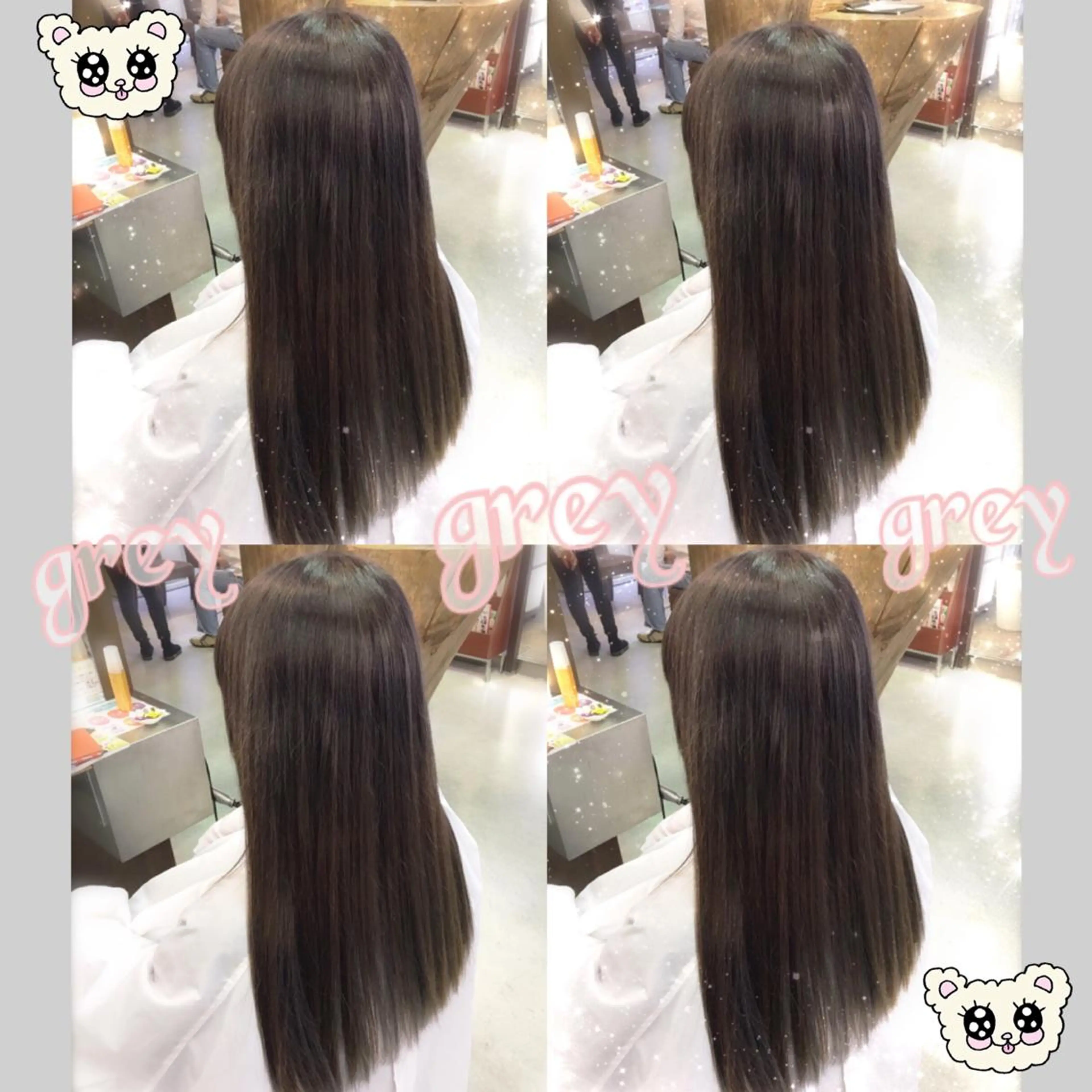 ロング カラー ブリーチ ダークグレー ダークグレージュ グレージュ イルミナカラー 韓国ヘア得意❤︎森澤 悠佳のヘアスタイル