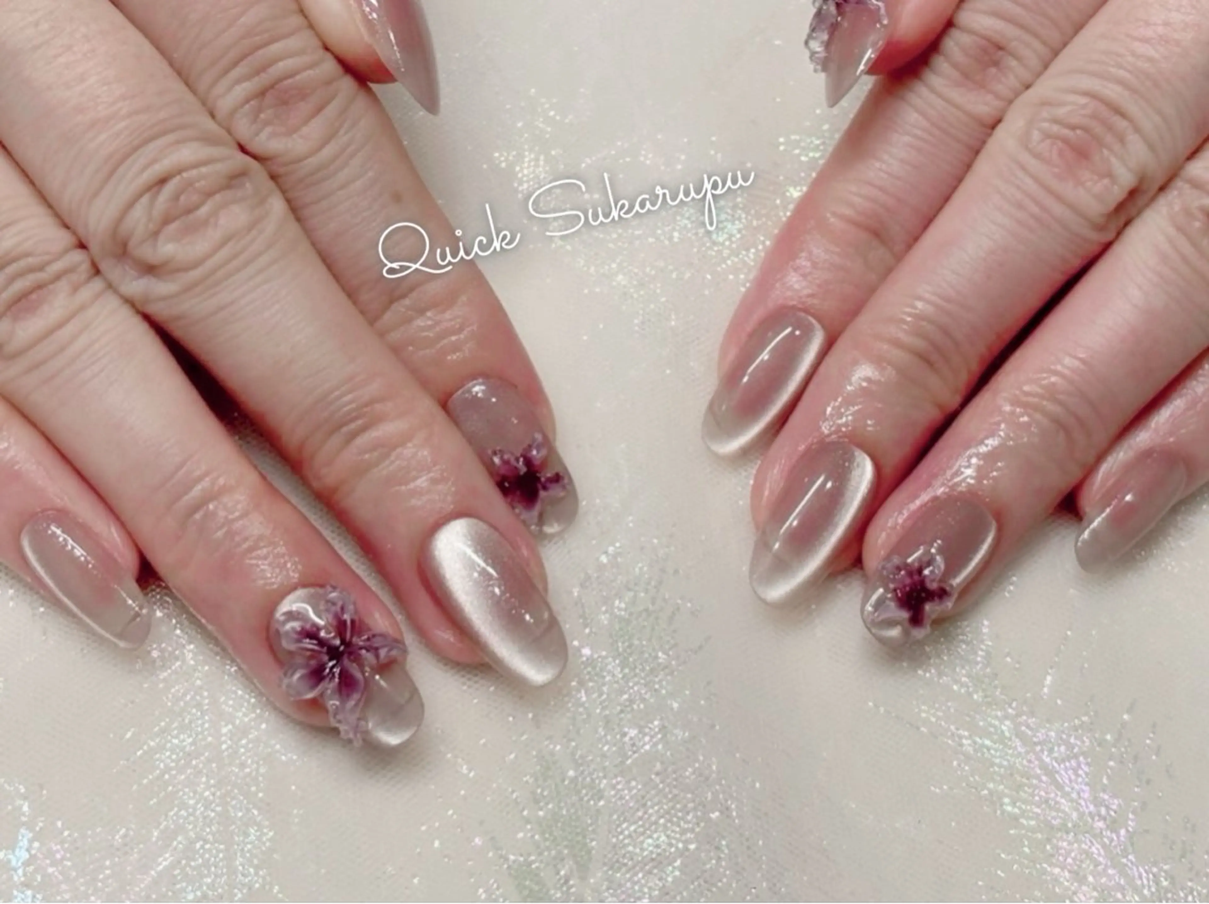 ミディアム Quick Sukarupuのネイルデザイン