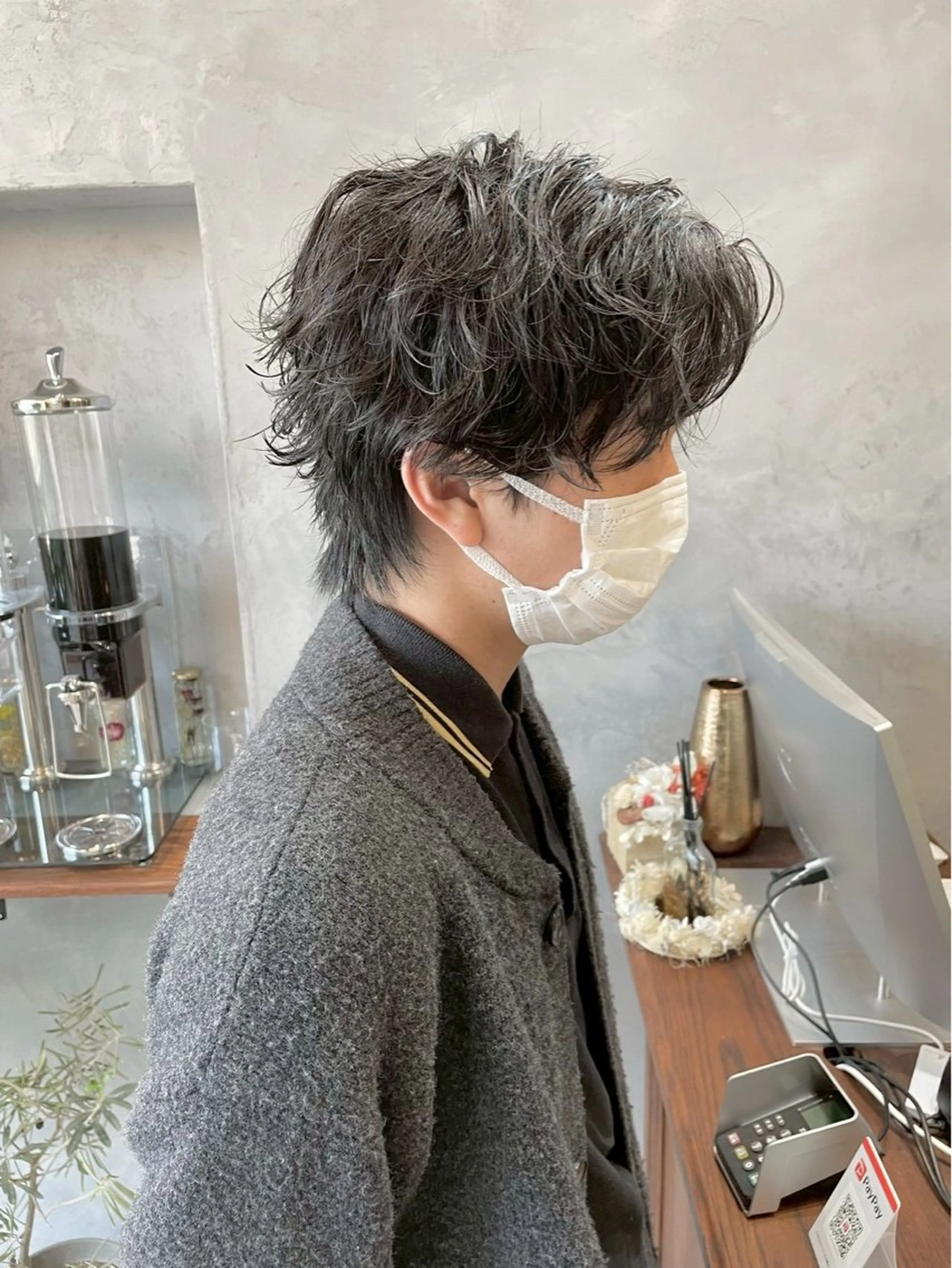 ミディアム メンズ カット 小野 竜聖のヘアスタイル