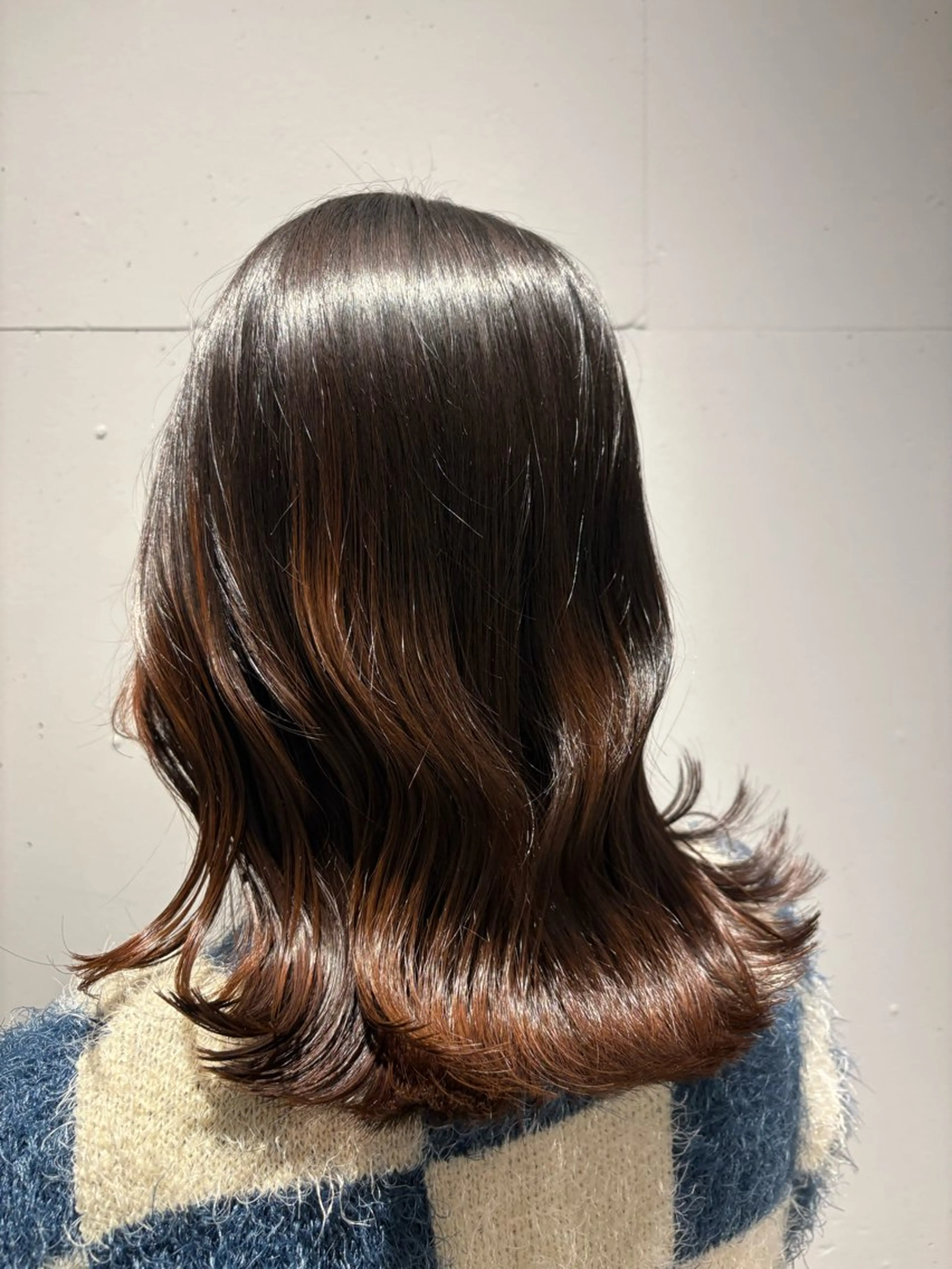 ミディアム カット ヘアカラー 🍅ハイライト/ レイヤー/mao🍅のヘアスタイル