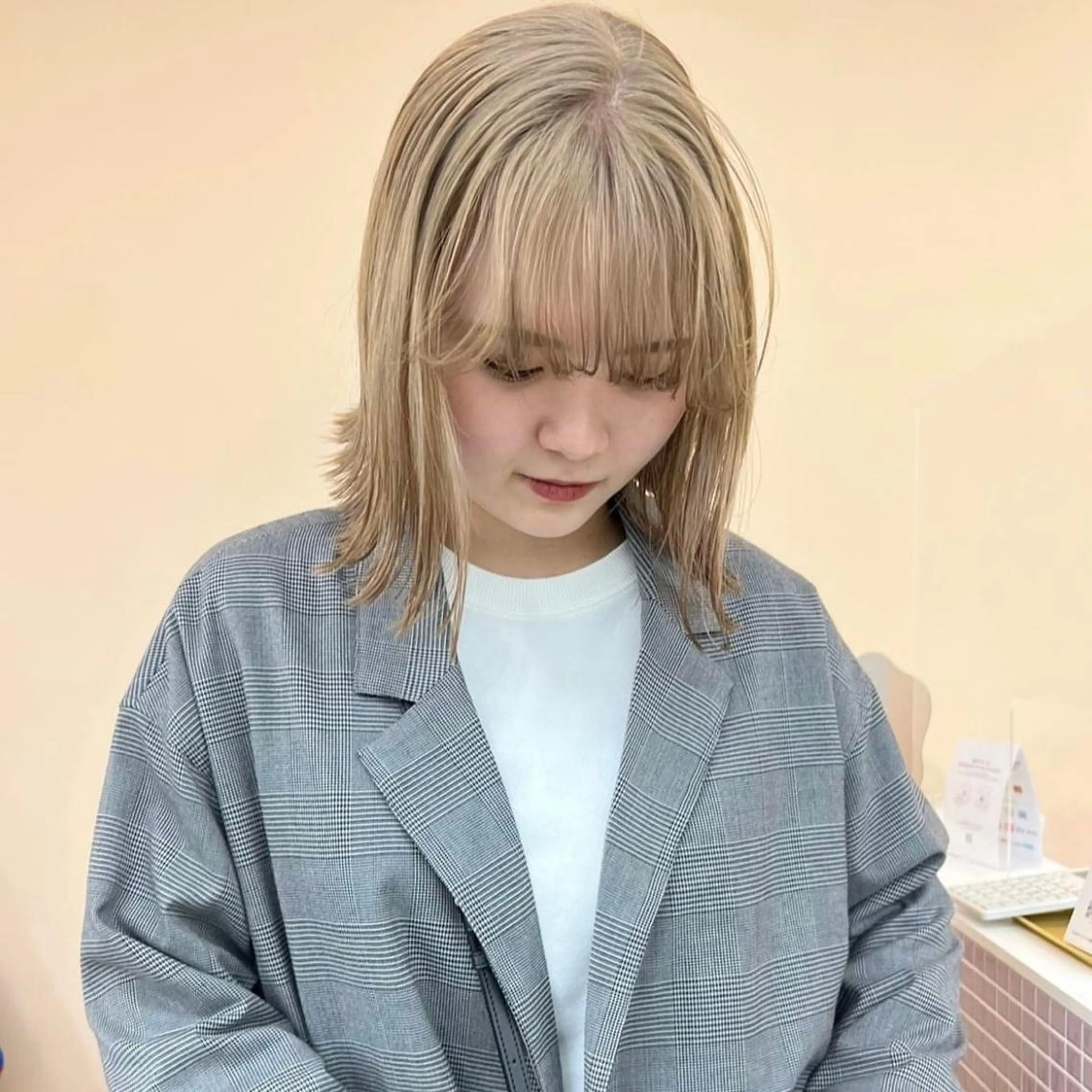 ミディアム カラー arisa/暖色 /伏見/レイヤーのヘアスタイル