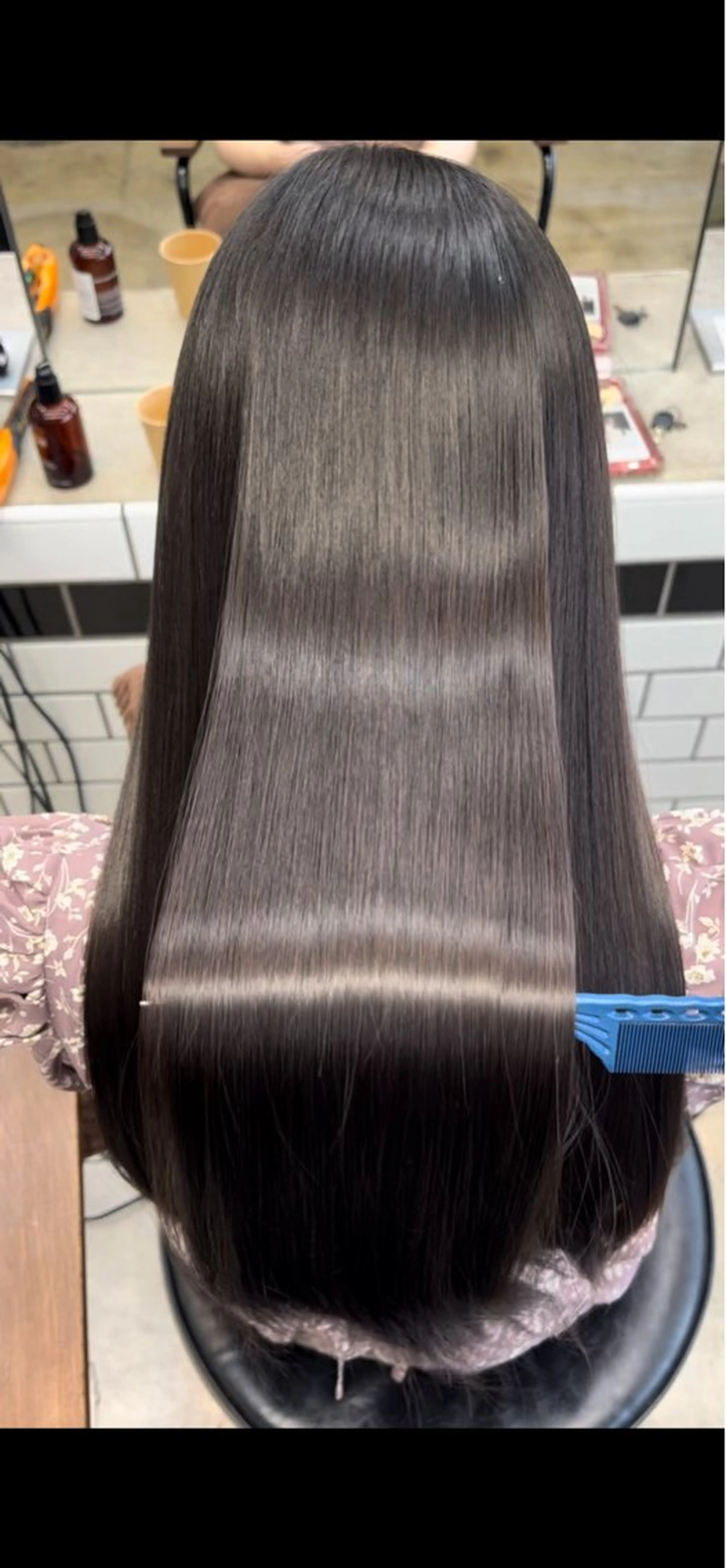 ミディアム カラー ヘアアレンジ 伸ばしかけ 髪質改善 トリートメント 縮毛矯正 トリートメント 🍯傷ませないカラー 髪質改善🍯彪雅のヘアスタイル