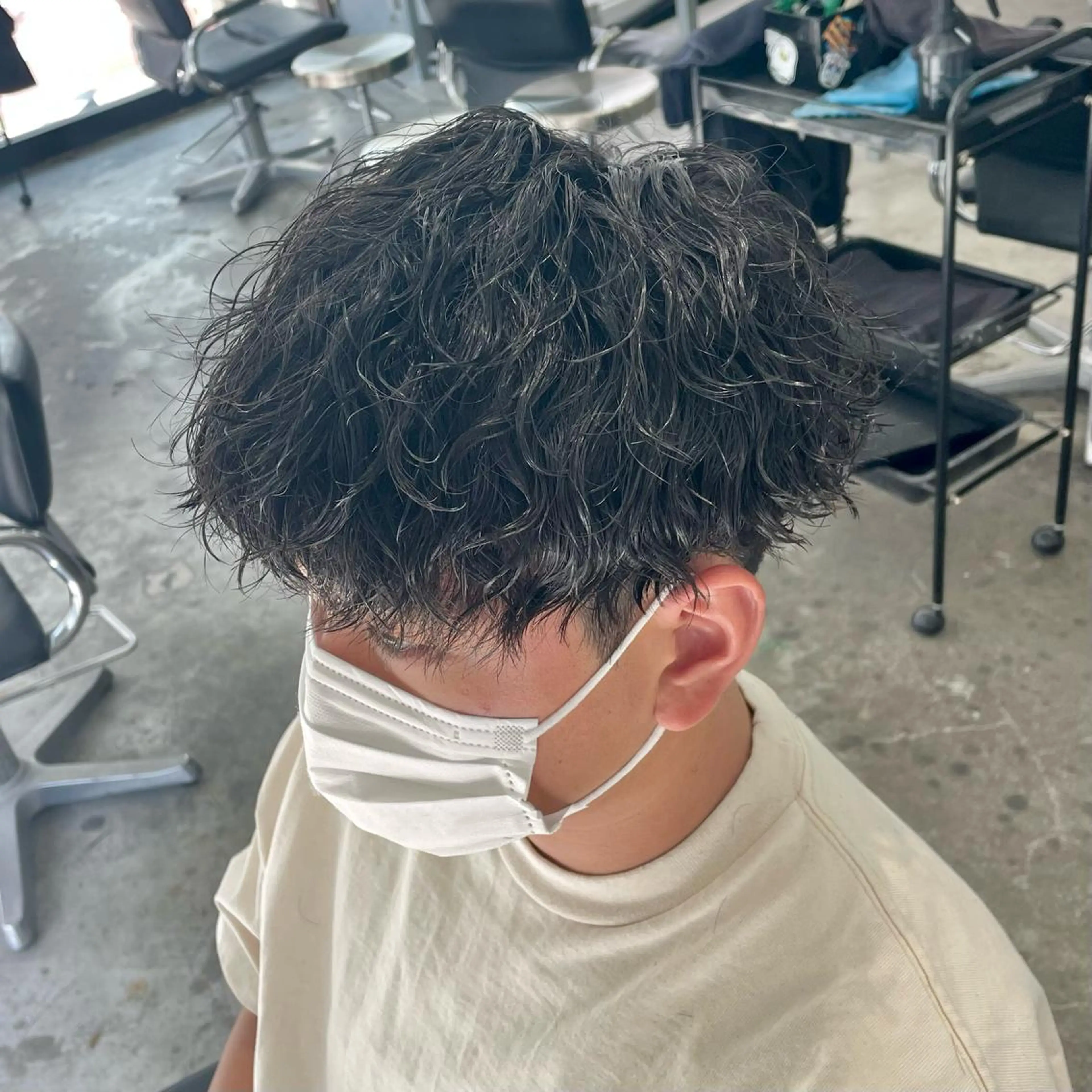 ショート パーマ メンズ マッシュ カット パーマ メンズ特化美容師/ 藤戸 椋のヘアスタイル