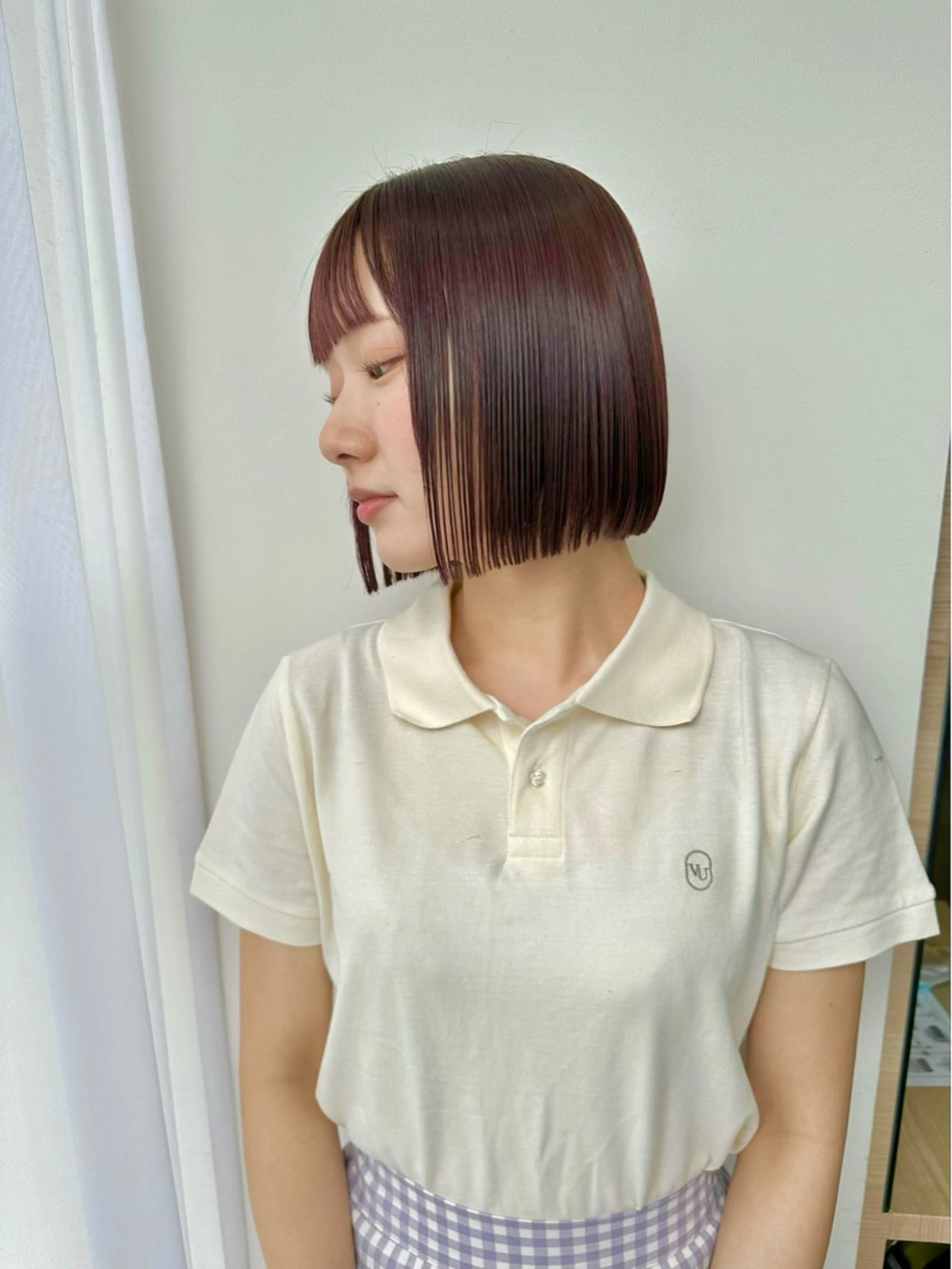 ショート ボブ 縮毛矯正 酸性ストレート カット ヘアカラー トリートメント ボブ特化美容師 /木原崇了のヘアスタイル
