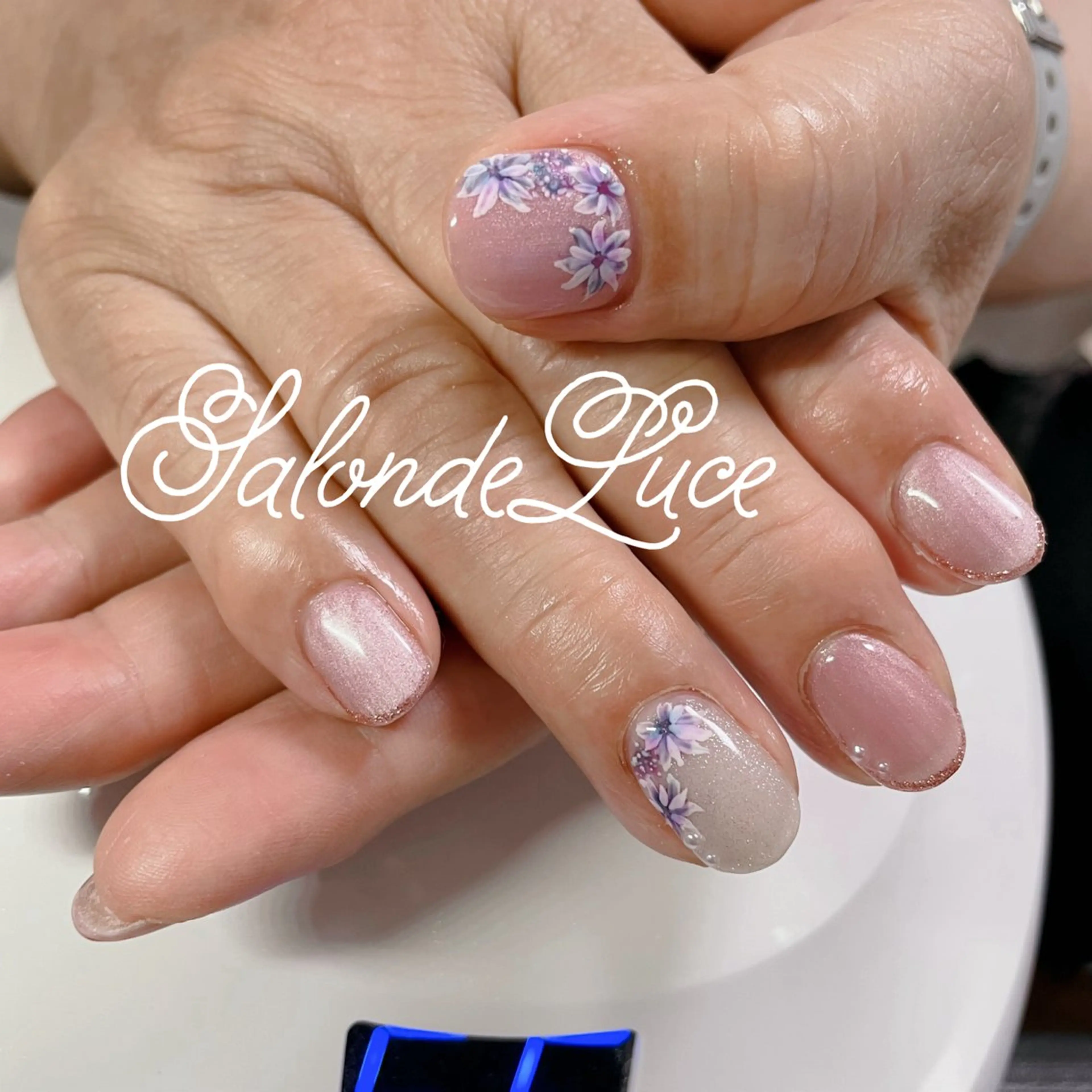 ネイル フラワーネイル マグネットネイル Salon de Luceのネイルデザイン