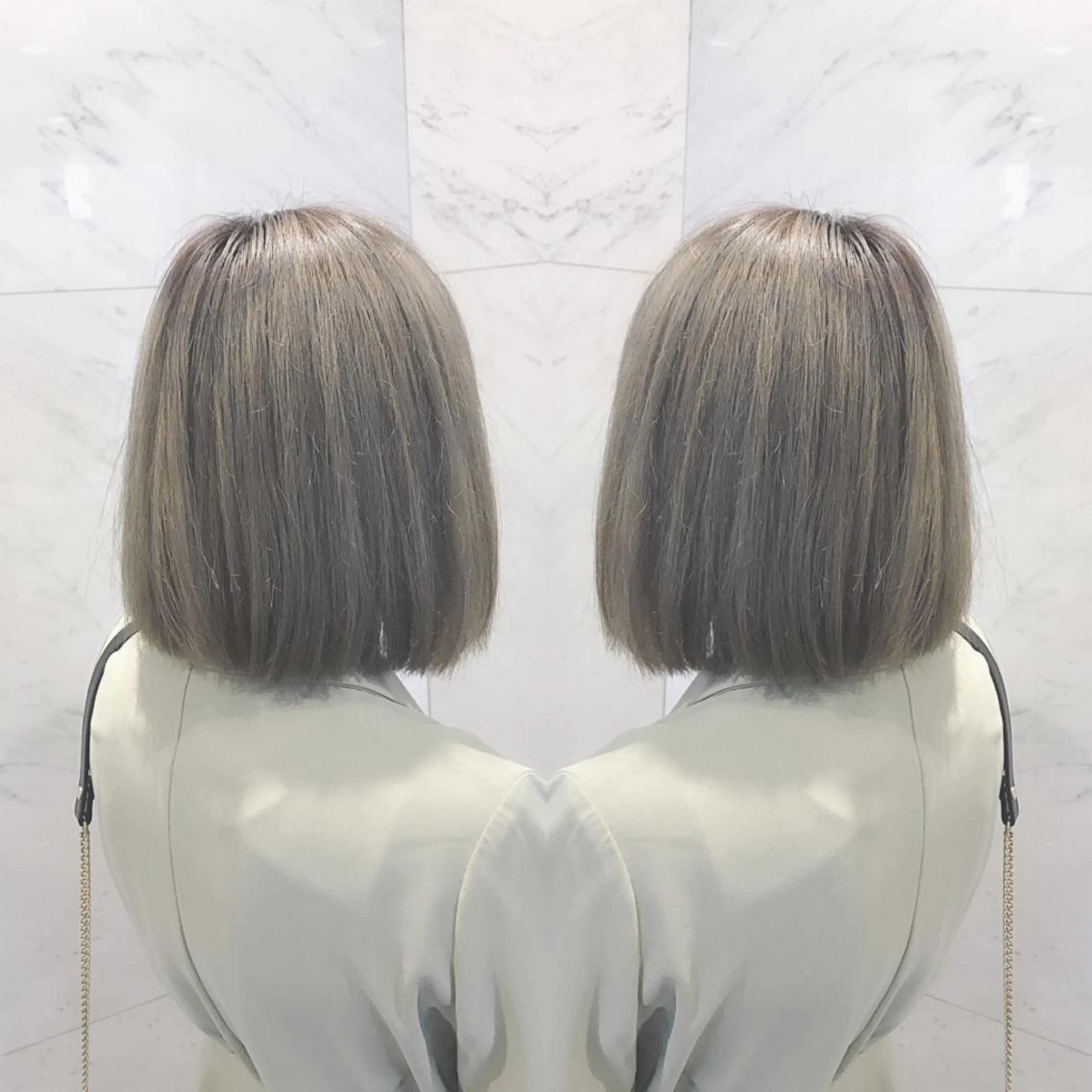 ミディアム カラー ヘアカラー 重政 和樹のヘアスタイル