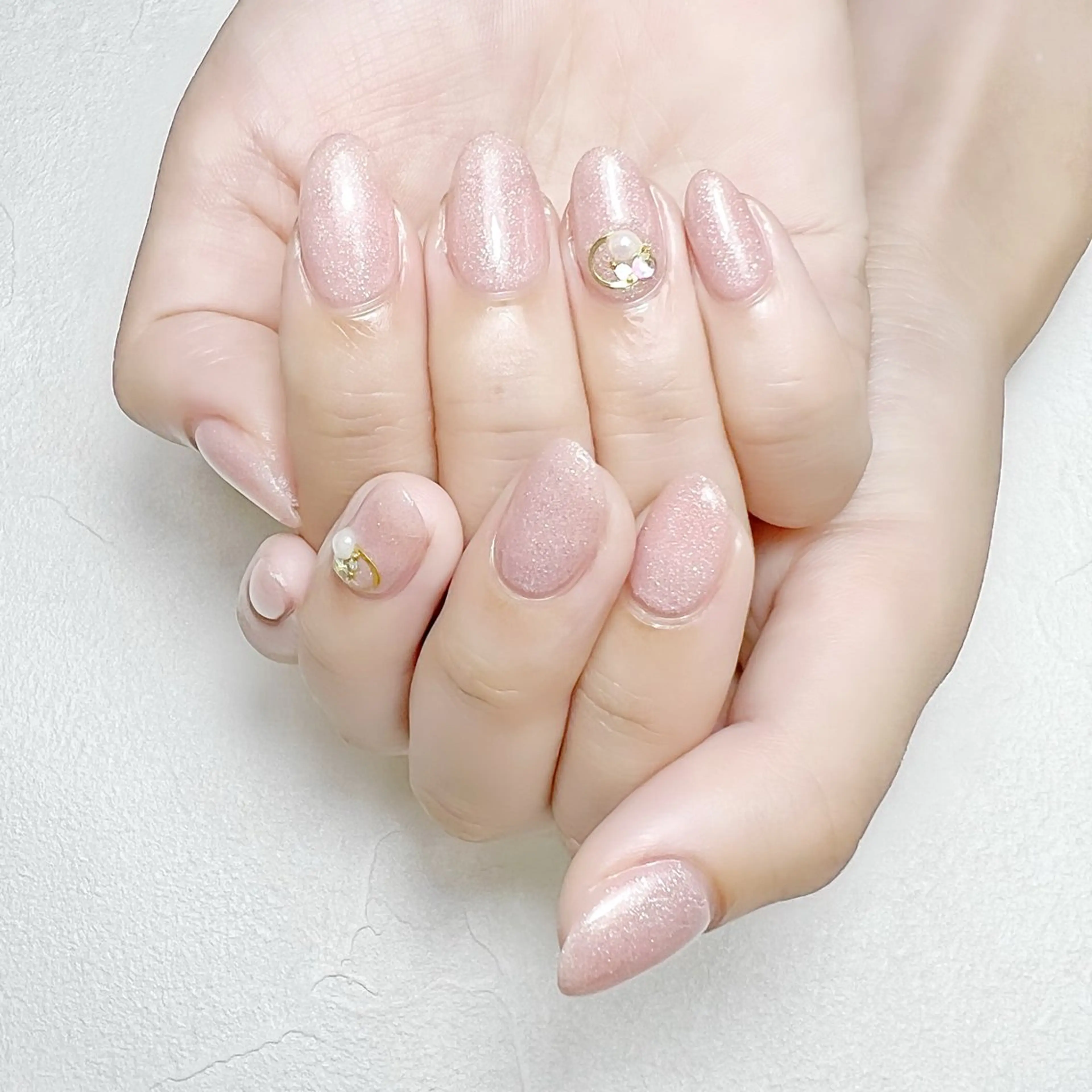 ネイル アートネイル ラメ(グリッター) オフィスネイル ワンカラーネイル ストーンネイル rouse nail RISATOのネイルデザイン