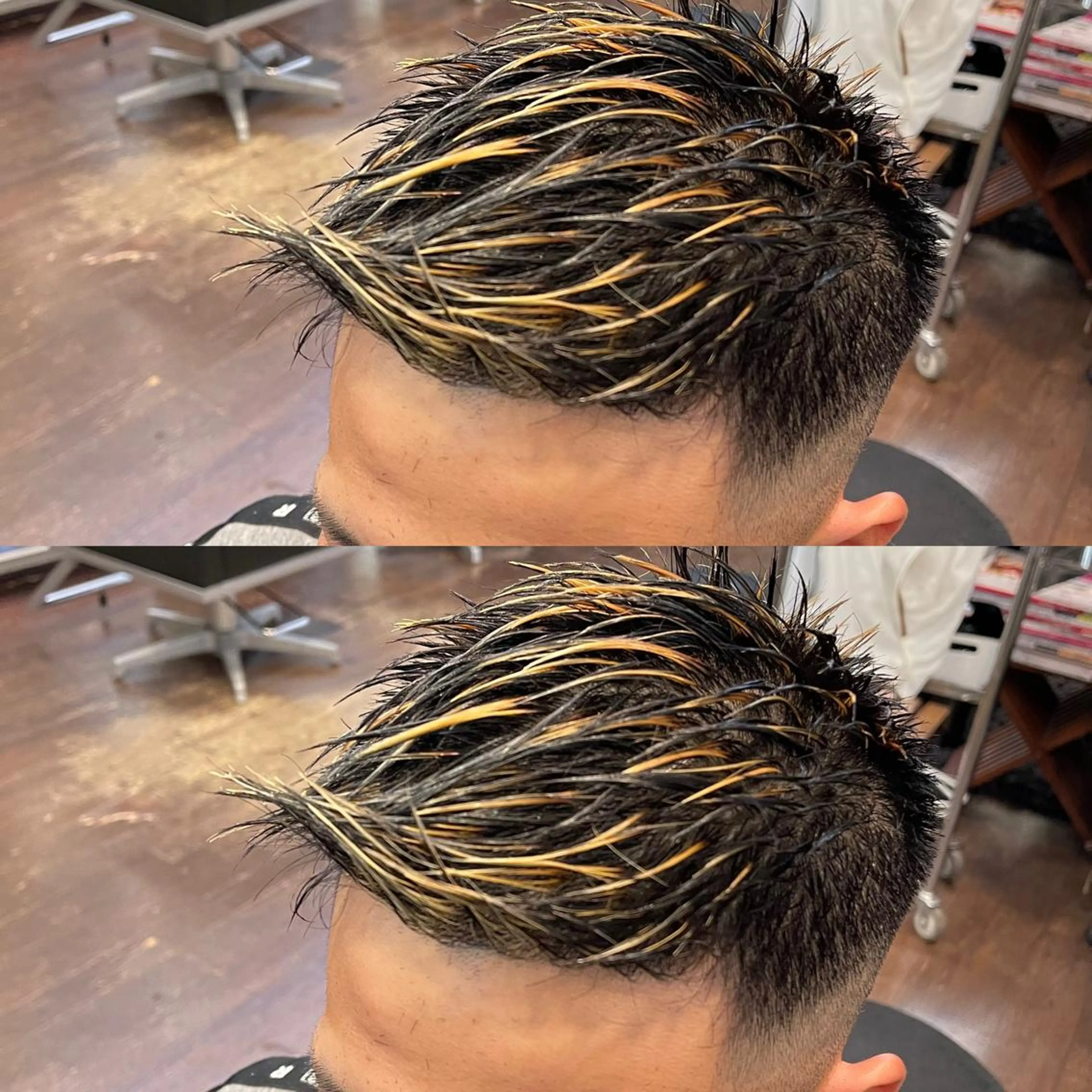 ショート カラー メンズ メンズハイライト ハイライトカラー ハイライト peakshair所属・堀江/レイヤーカット 𝒀𝑼𝑻𝑶のヘアスタイル