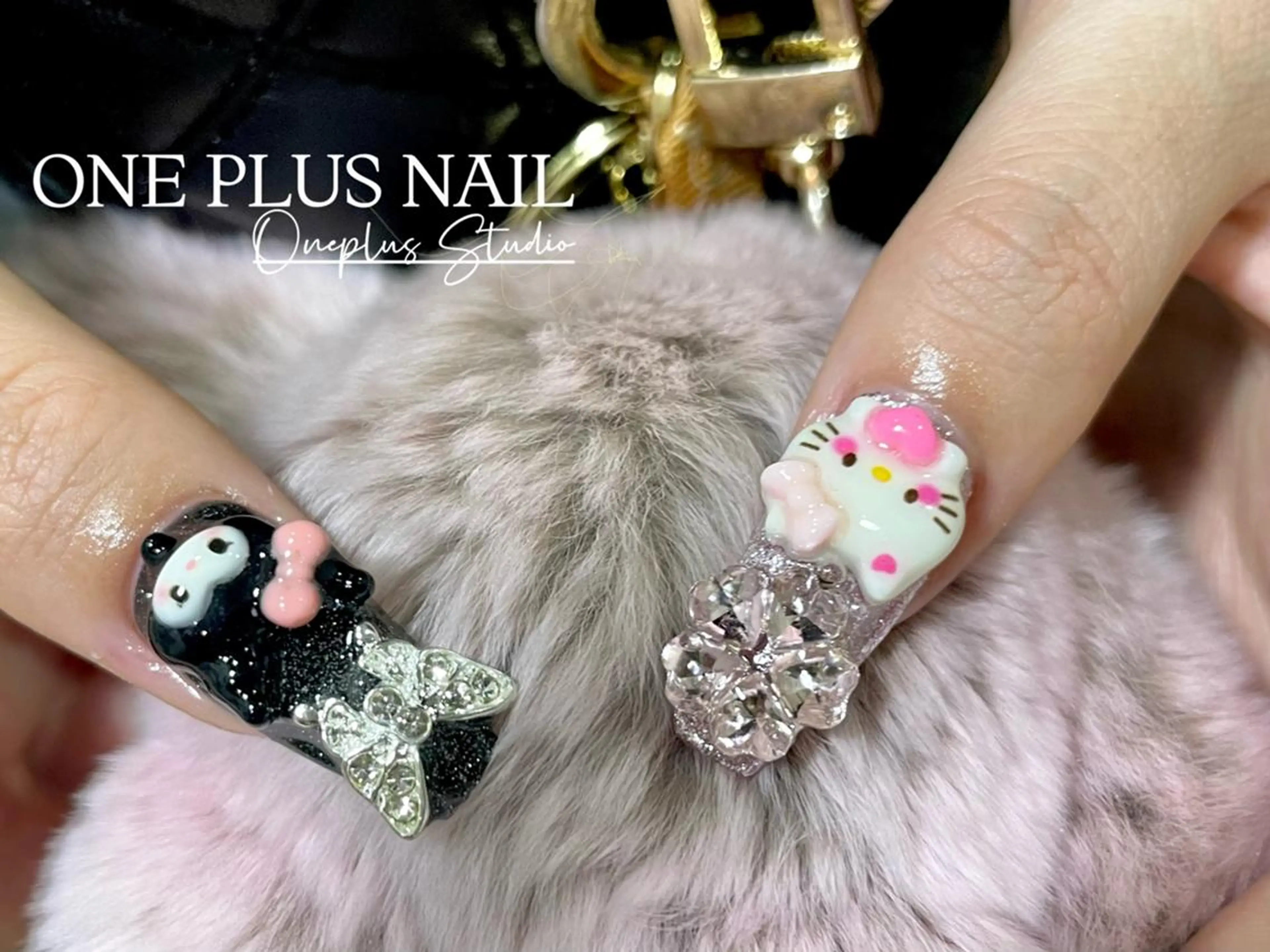 ネイル アートネイル オーロラネイル ガーリー キラキラネイル 韓国ネイル One plus StudioNailのネイルデザイン