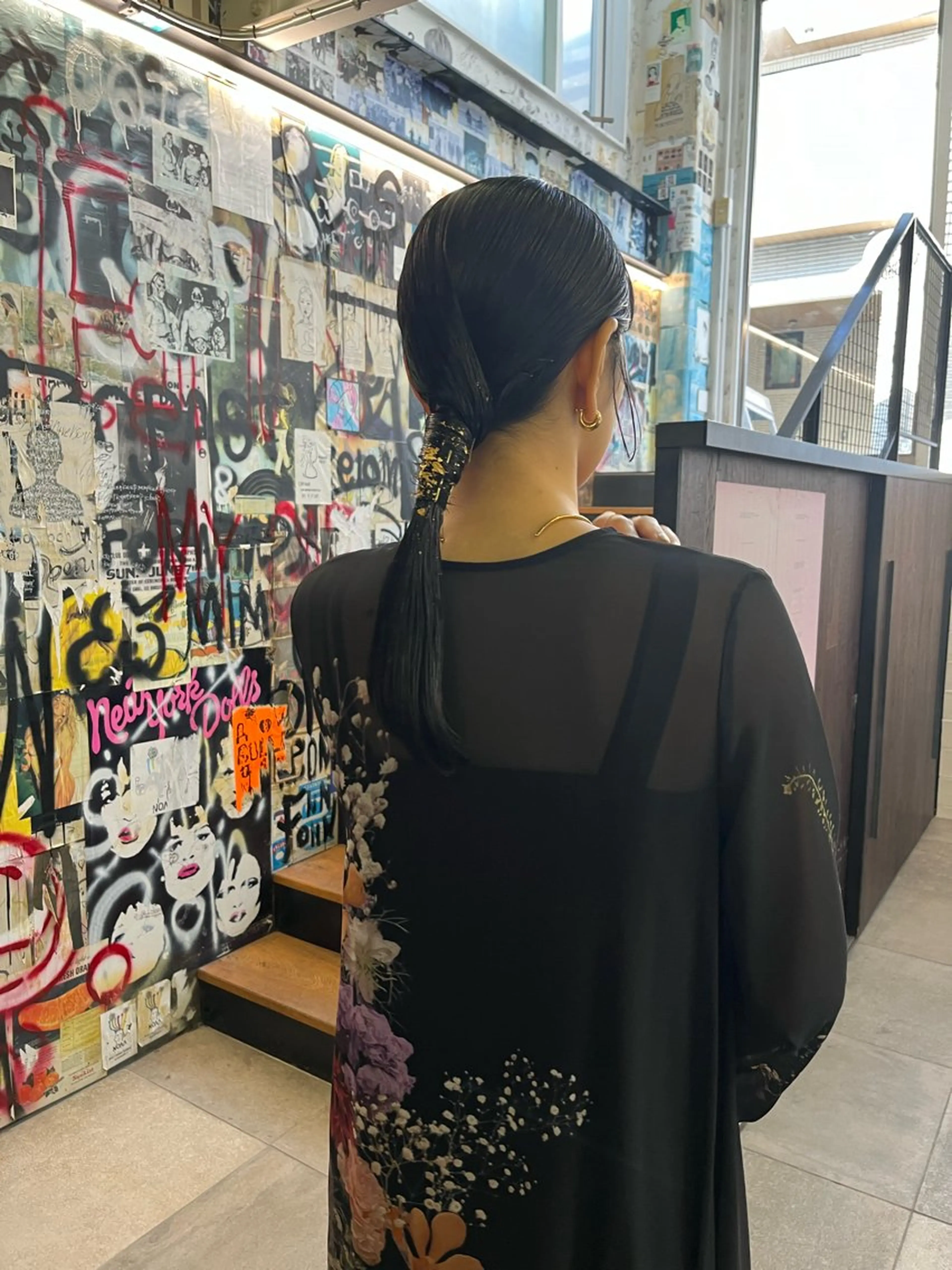 セミロング ヘアアレンジ ヘアセット eri kinjoのヘアスタイル