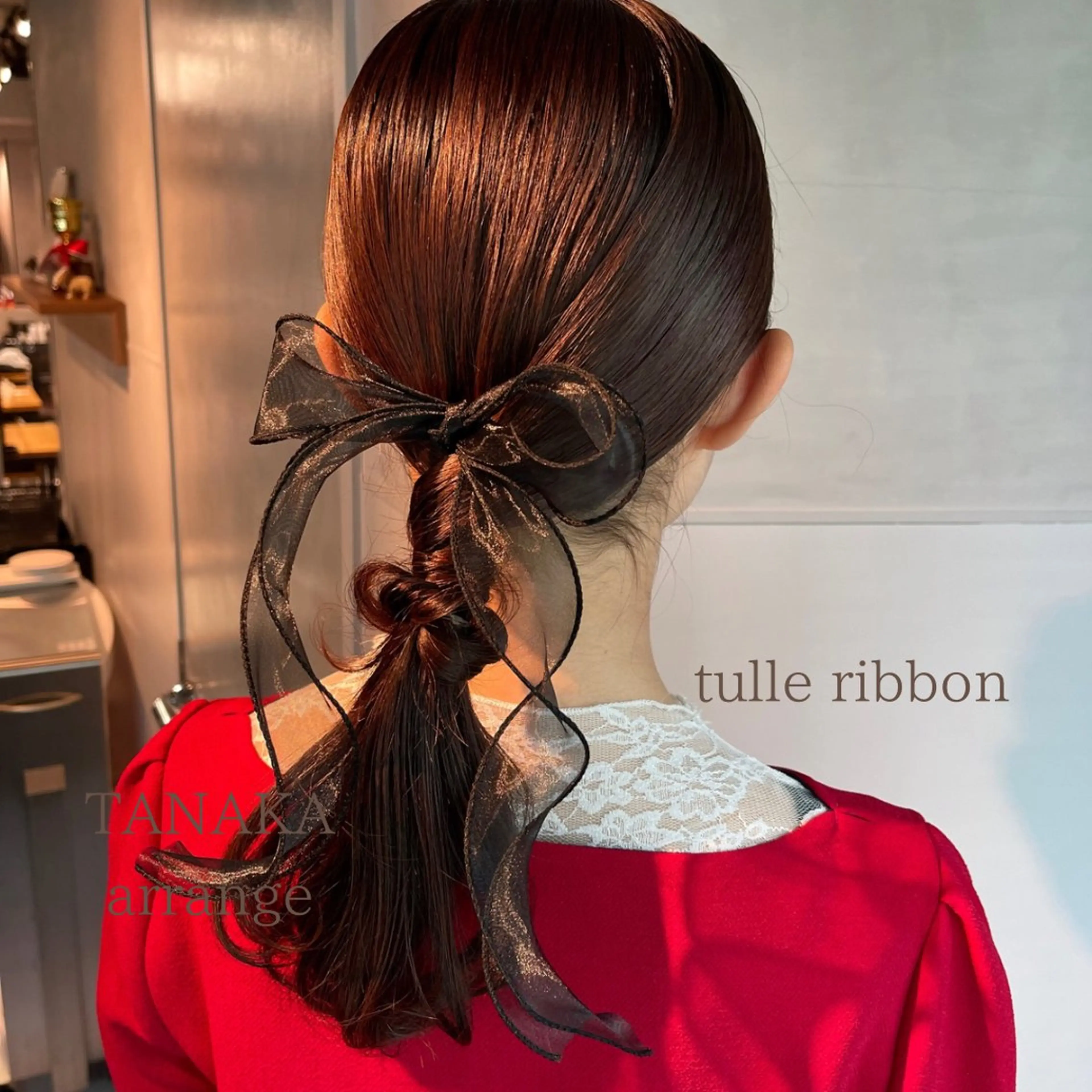 ヘアアレンジ ポニーテール 結婚式・ブライダル 卒業式のヘアスタイル ヘアセット charm《銀座》 ヘアセット/縮毛矯正のヘアスタイル