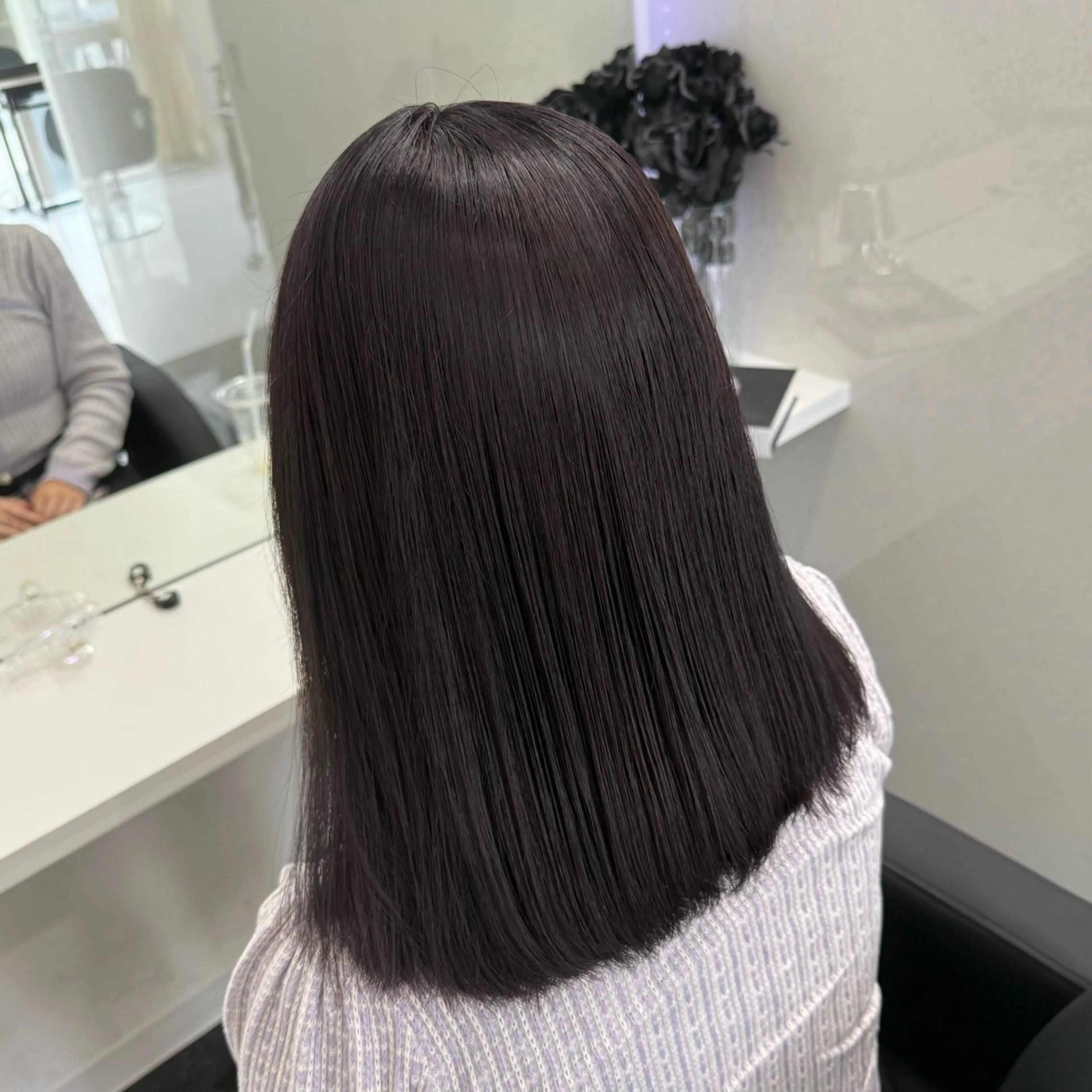 セミロング カラー ブリーチ ブルーカラー ブルーラベンダー ディープパープル デザインカラー 天神/ケアブリーチ/ 髪質改善/上質艶髪のヘアスタイル