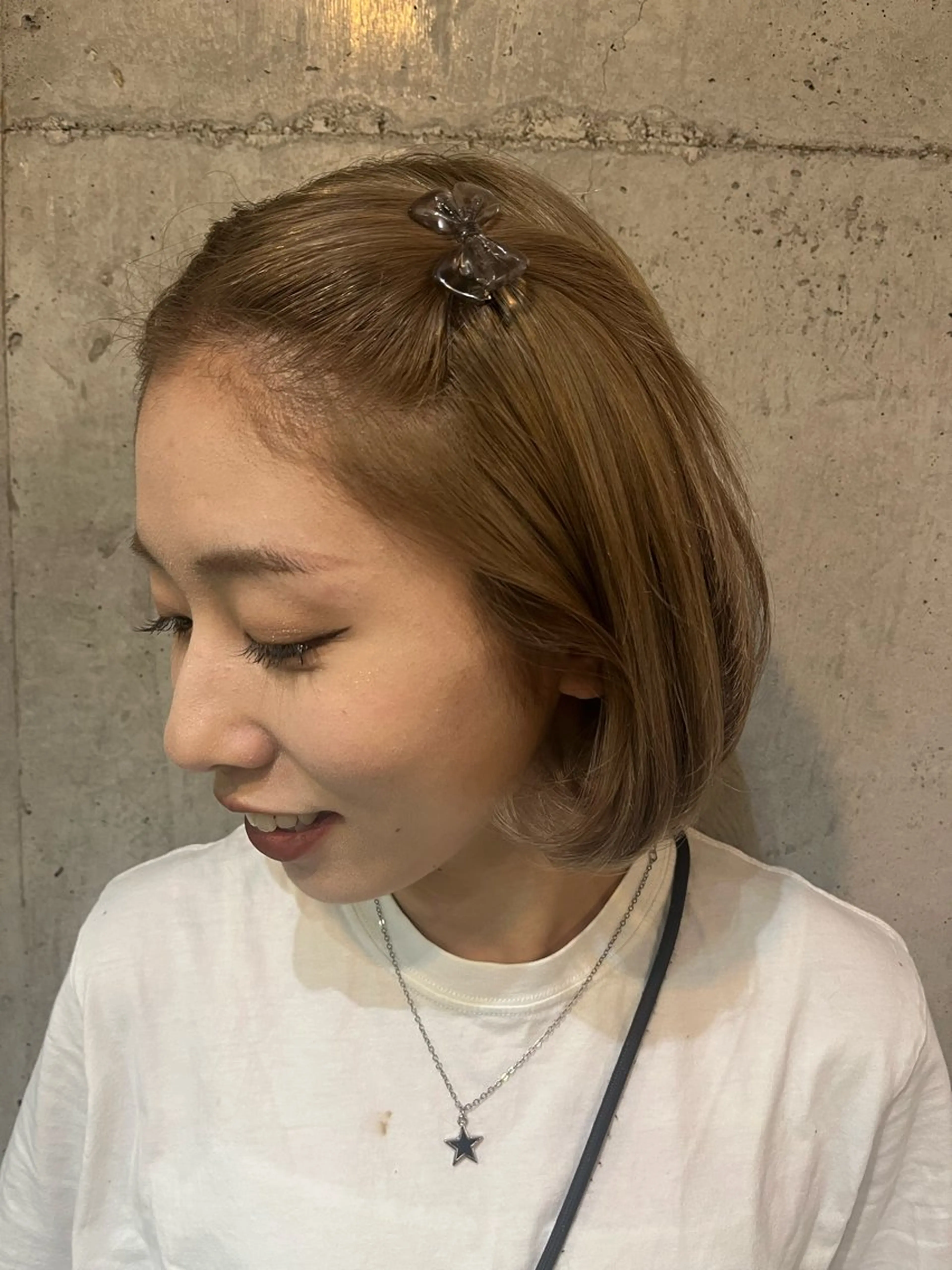 ショート カラー トリートメント ヘアカラー 韓国ボブ/ハッシュ カットKIRAのヘアスタイル