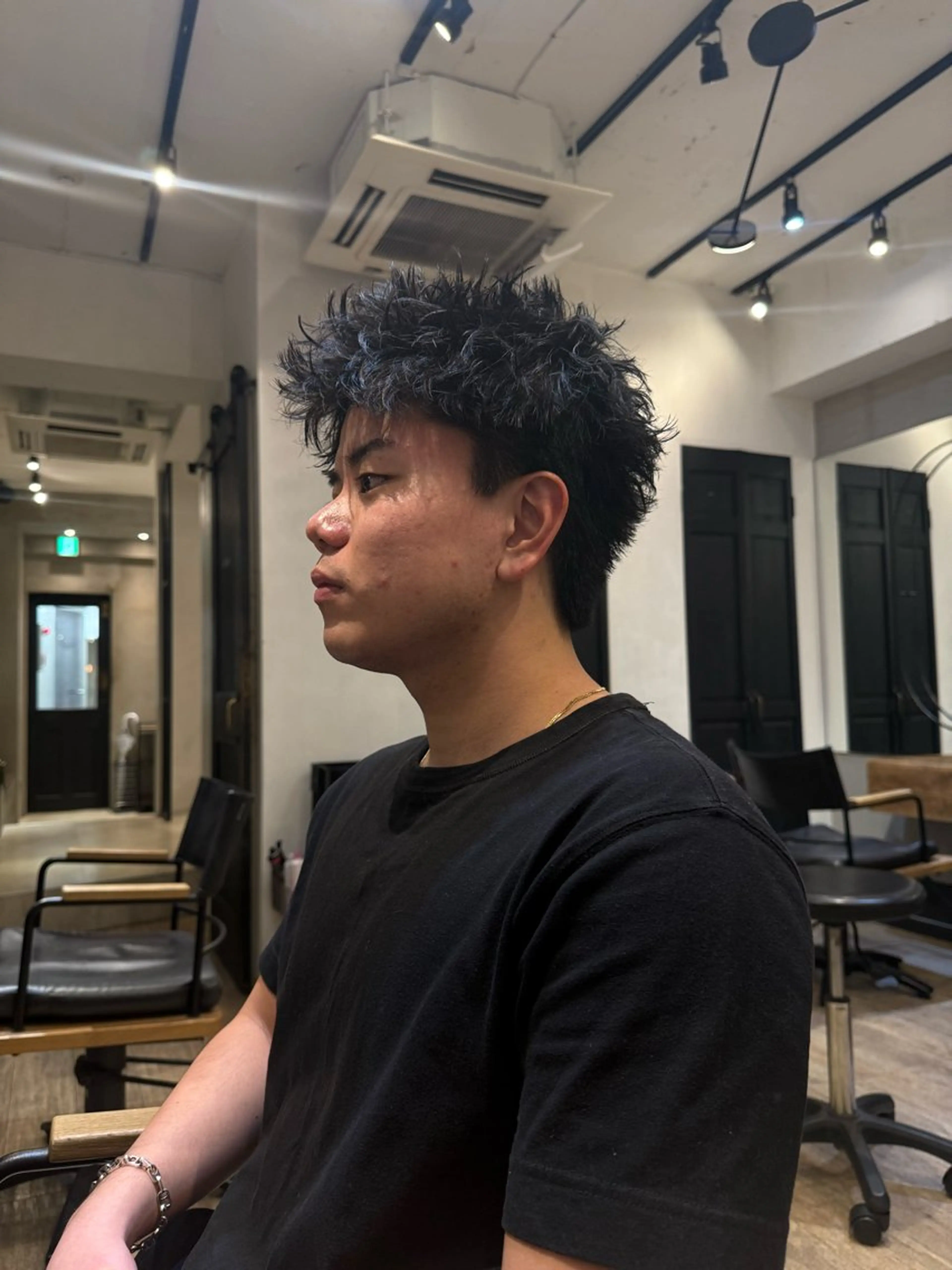 ショート パーマ メンズ メンズパーマ スパイキーショート ショートヘア カット パーマ メンズショート/ピン パーマ/新宿/フウガのヘアスタイル