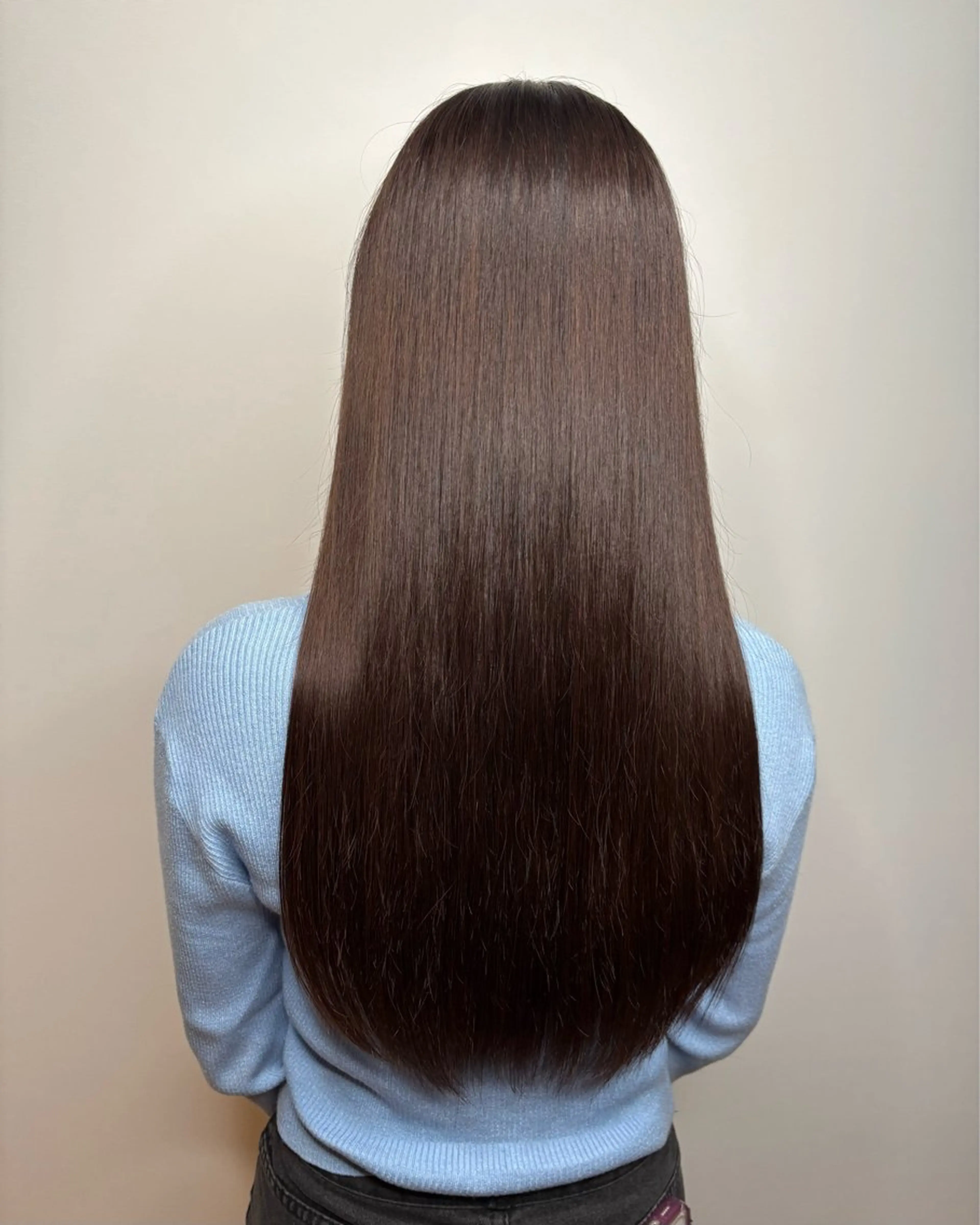 ロング カット 縮毛矯正 トリートメント よしなり あみのヘアスタイル