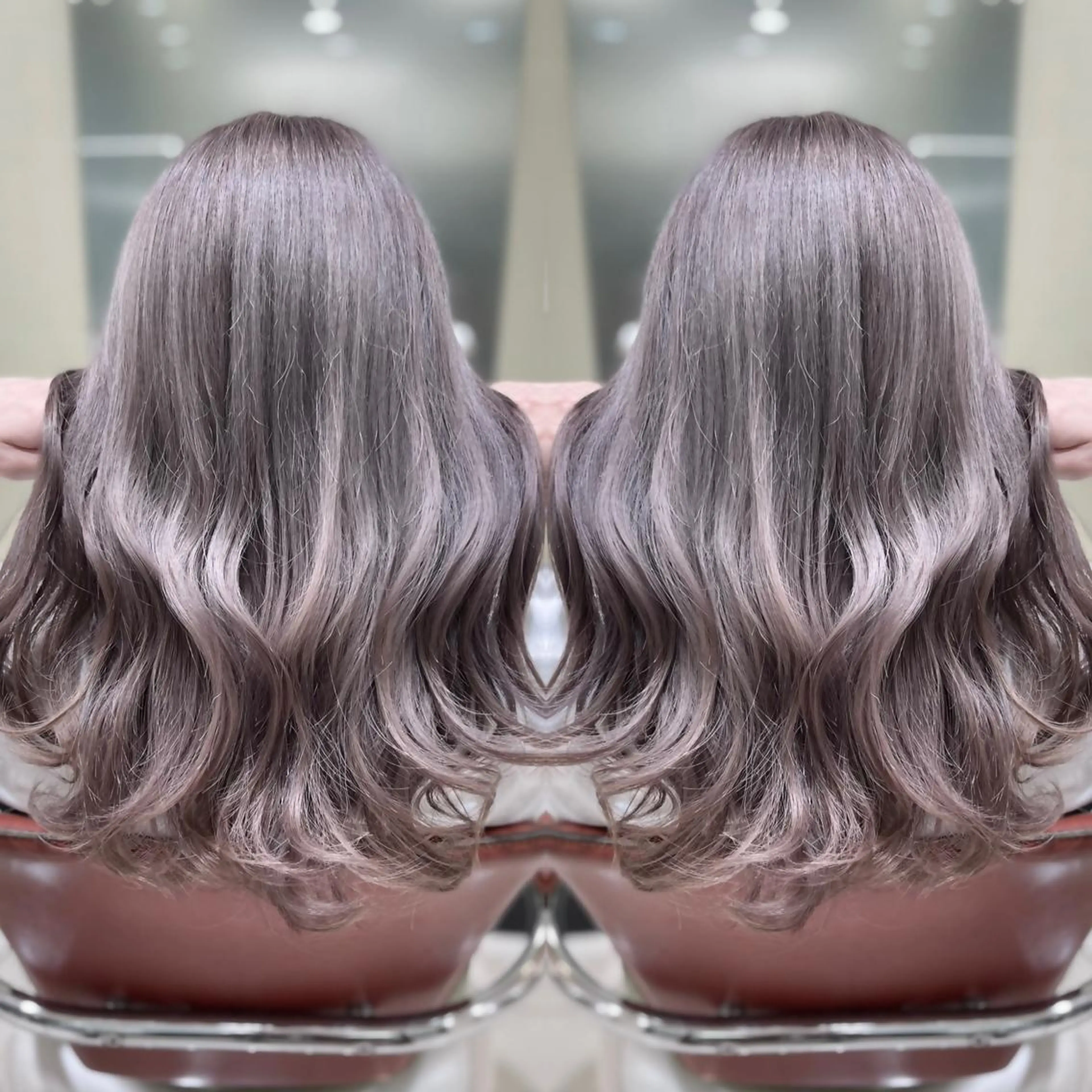 セミロング カット ヘアカラー トリートメント Y Uのヘアスタイル