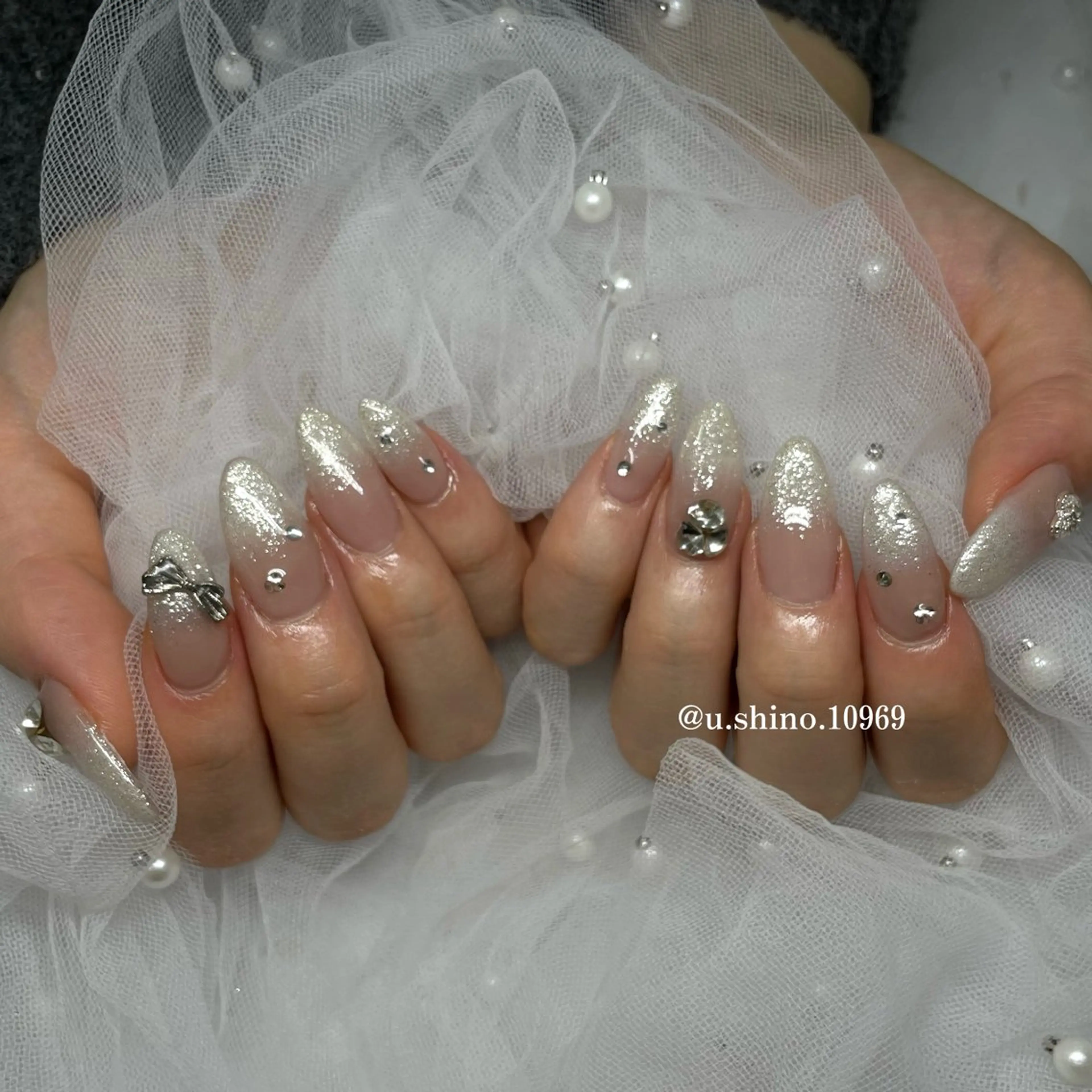 【ハンド】ラメグラデーション💎(オフあり)の写真