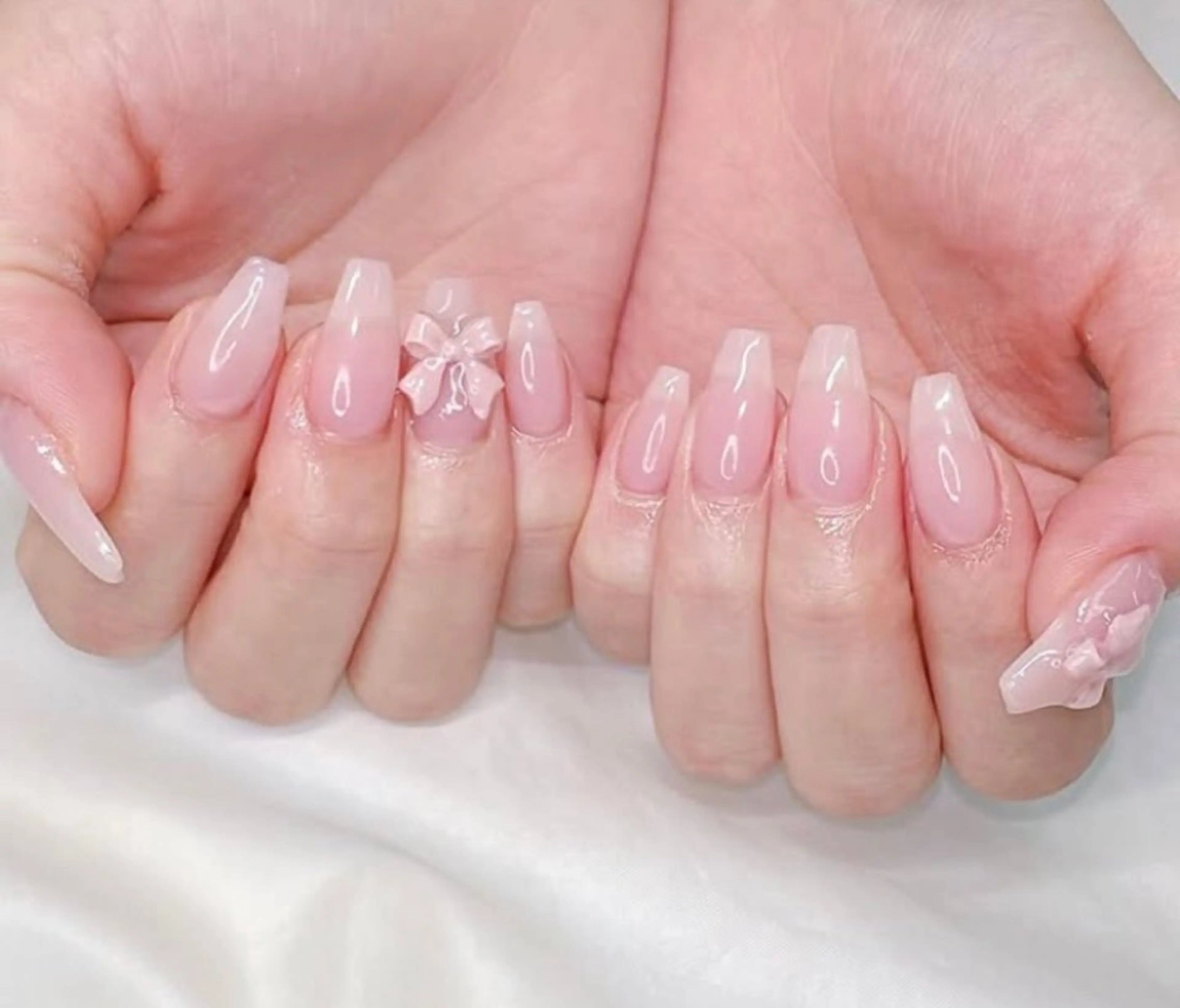 ネイル フレンチネイル ジェルネイル ガラスフレンチ 韓国ネイル マグネットネイル 大門浜松町 ネイルのネイルデザイン