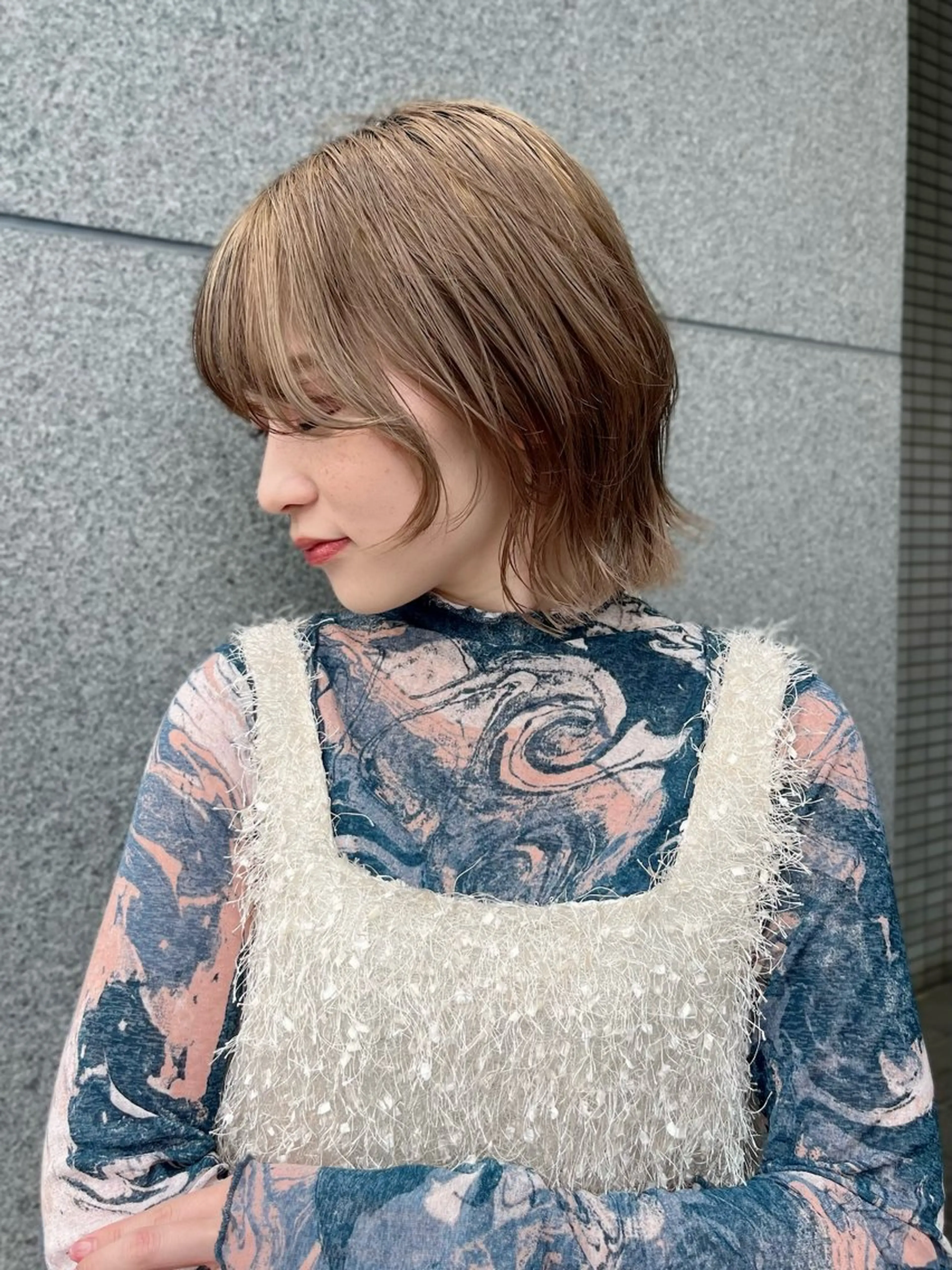 YUI🍊 ボブ/メンズパーマのヘアスタイル