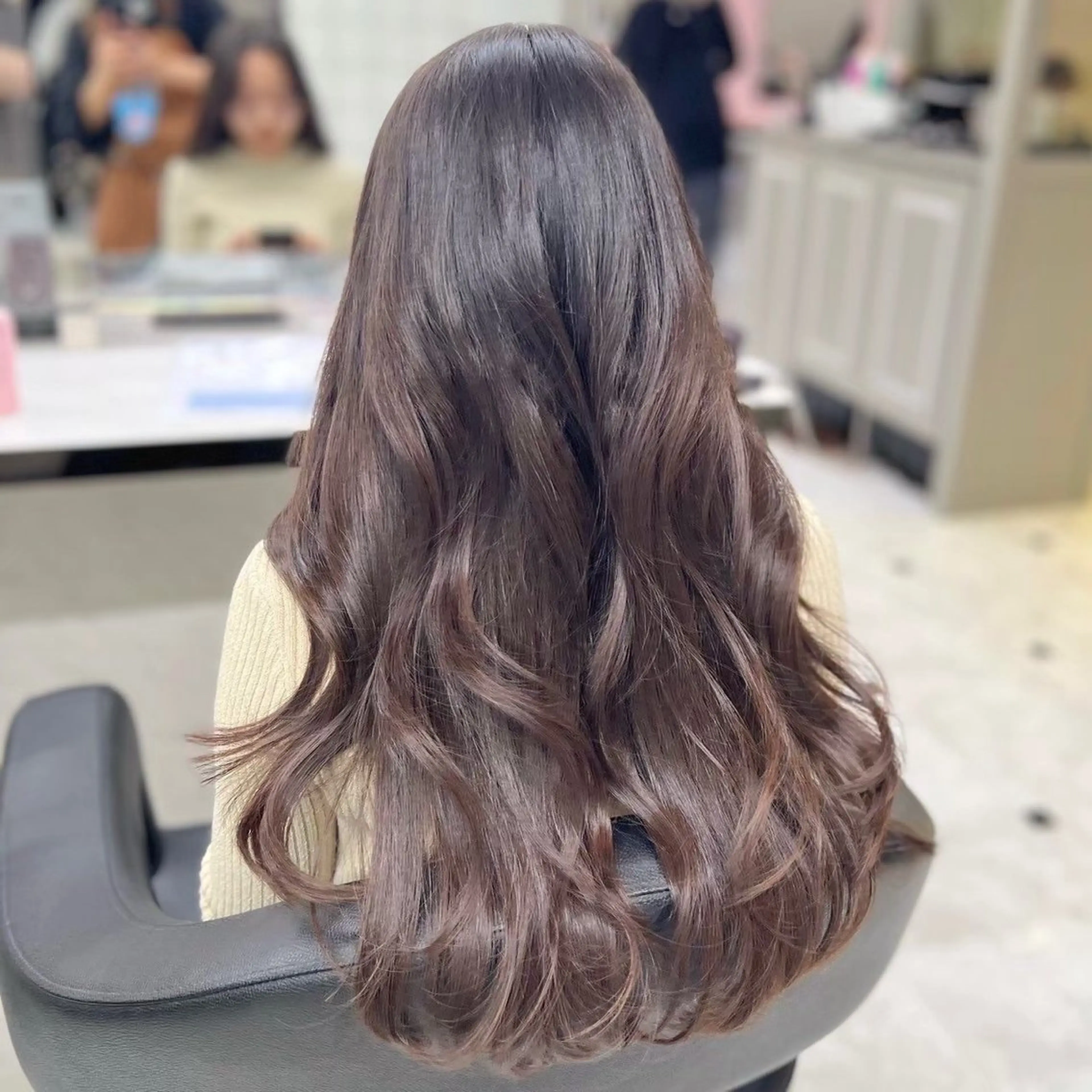 ロング カラー ハイトーン/韓国 レイヤー/るか🎀のヘアスタイル