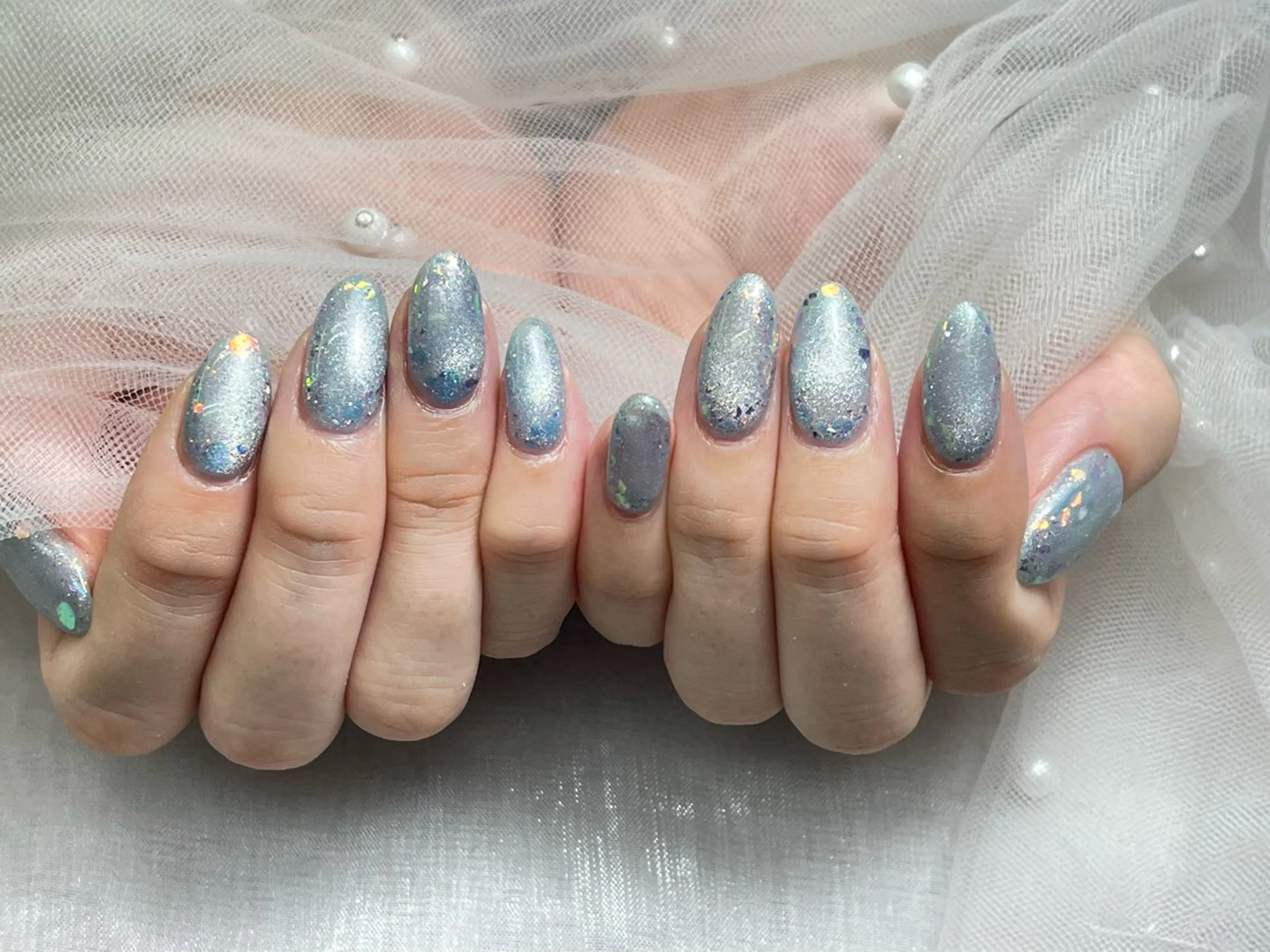 メンズ ネイル メンズ韓国風 アートネイル フレンチネイル ジェルネイル キラキラネイル Bloom スカルプ専門店のネイルデザイン